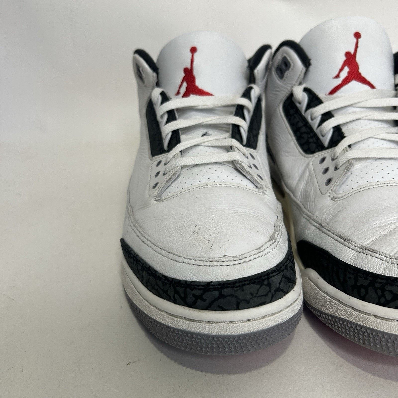 Nike Nike Air Jordan 3 Retro “Cement Grey White Fire Red” Size US 14 / EU 47 - 6 Thumbnail