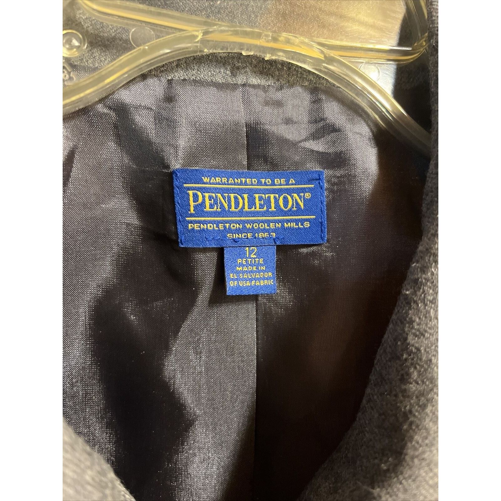 Pendleton Pendleton Women’s 12 Petite Brown Virgin Wool Blazer Jacket Size XL / US 12-14 / IT 48-50 - 3 Thumbnail