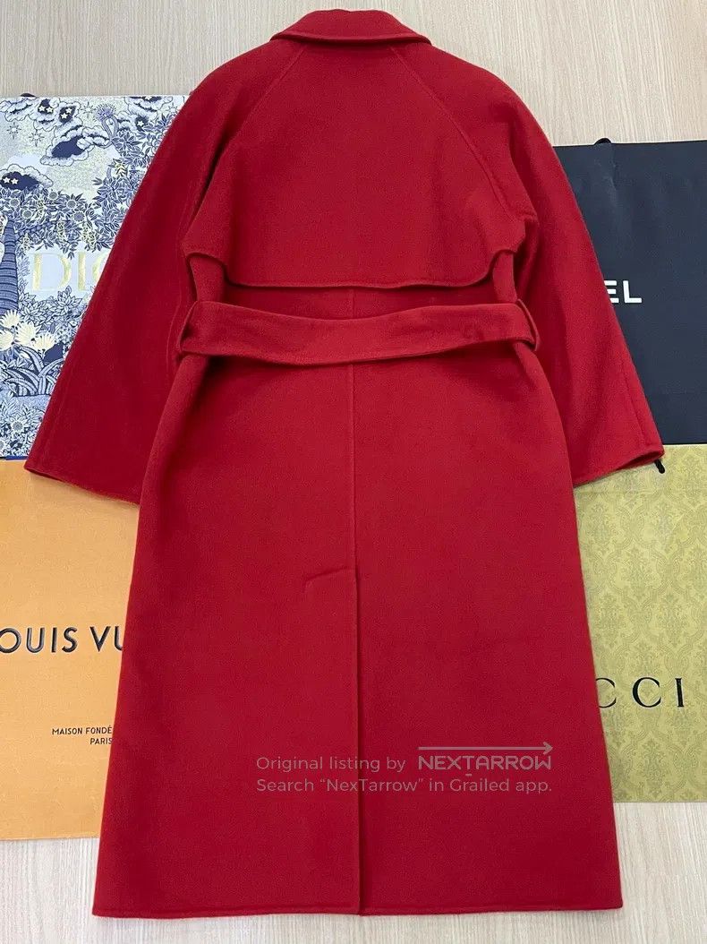 Hermes Hermes Red Collar Tie Cashmere Coat Size XS / US 0-2 / IT 36-38 - 3 Thumbnail