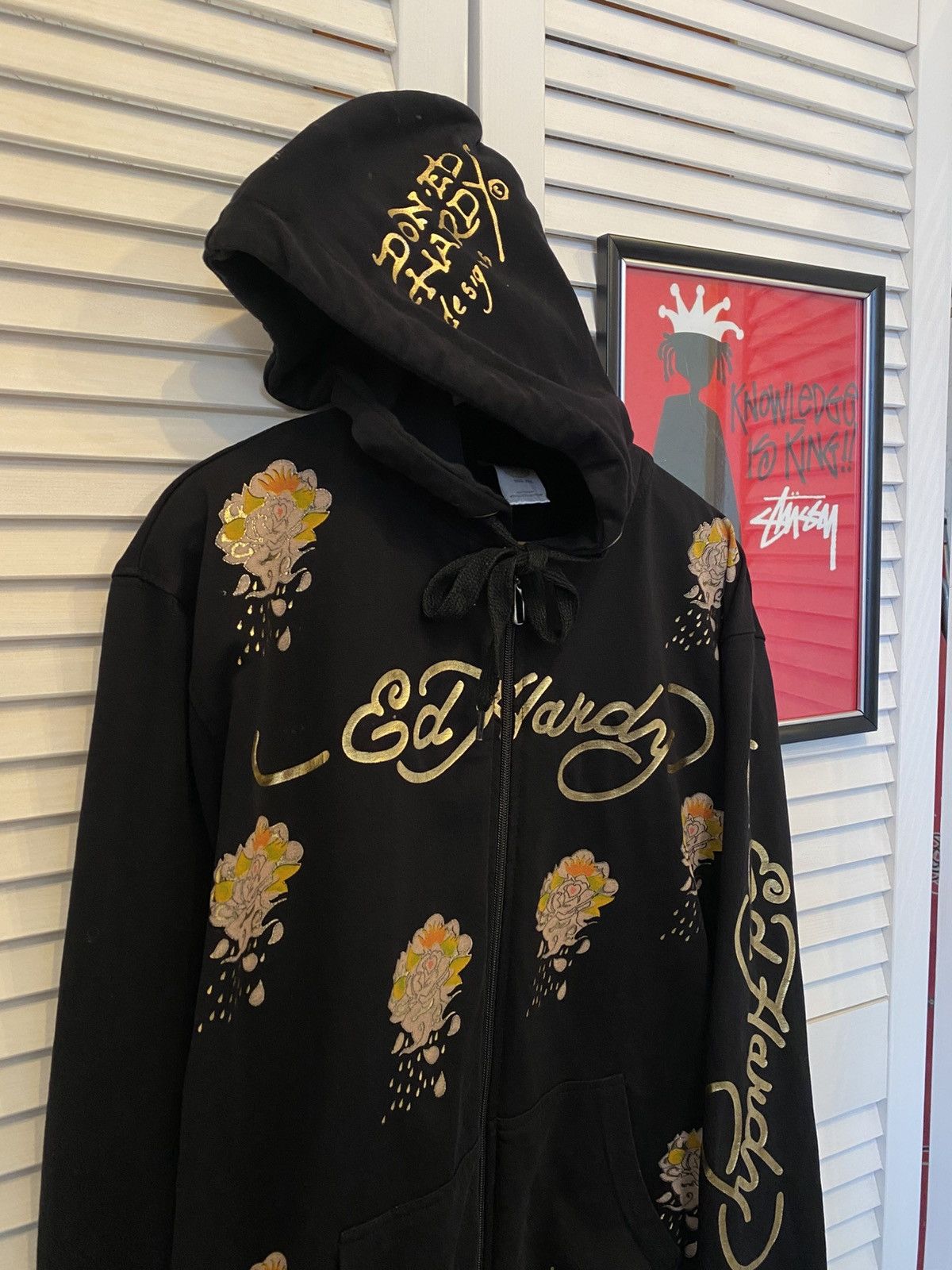 Ed Hardy Vintage Zip-Up Hoodie Ed Hardy by Christian Audigier y2K Size M / US 6-8 / IT 42-44 - 3 Thumbnail