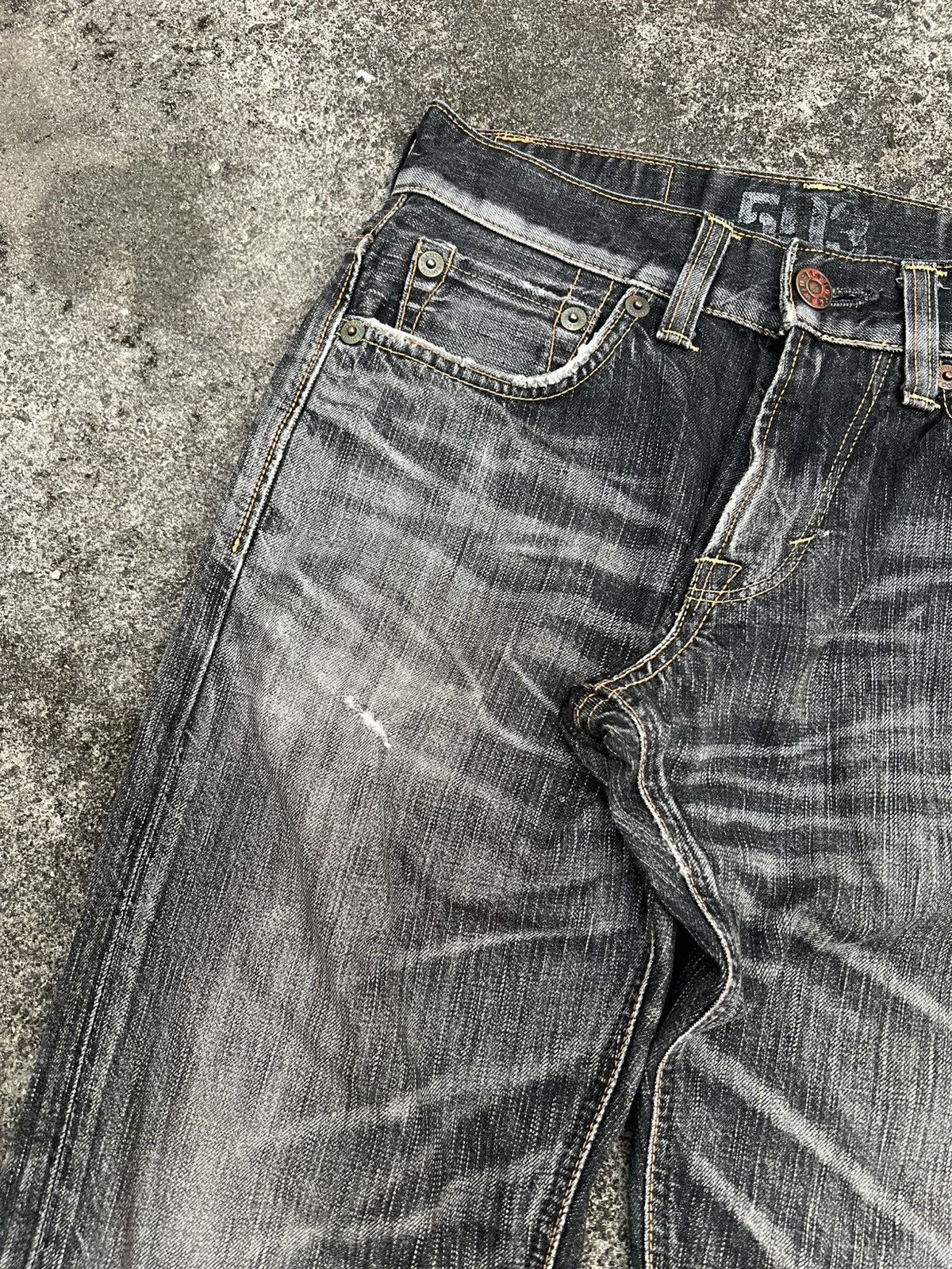 Edwin VINTAGE EDWIN 503 BLUE TRIP DISTRESS PUNK JEAN JAPAN Size US 29 - 5 Thumbnail