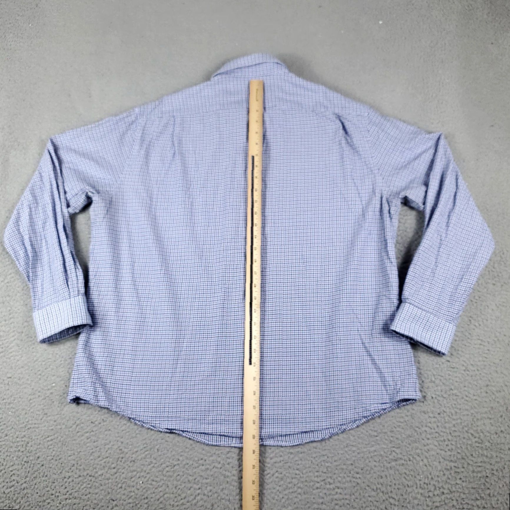Tommy Hilfiger Tommy Hilfiger Shirt Mens 2XL Blue Plaid Casual Button Up Long Sleeve Shirt Size US XXL / EU 58 / 5 - 3 Thumbnail