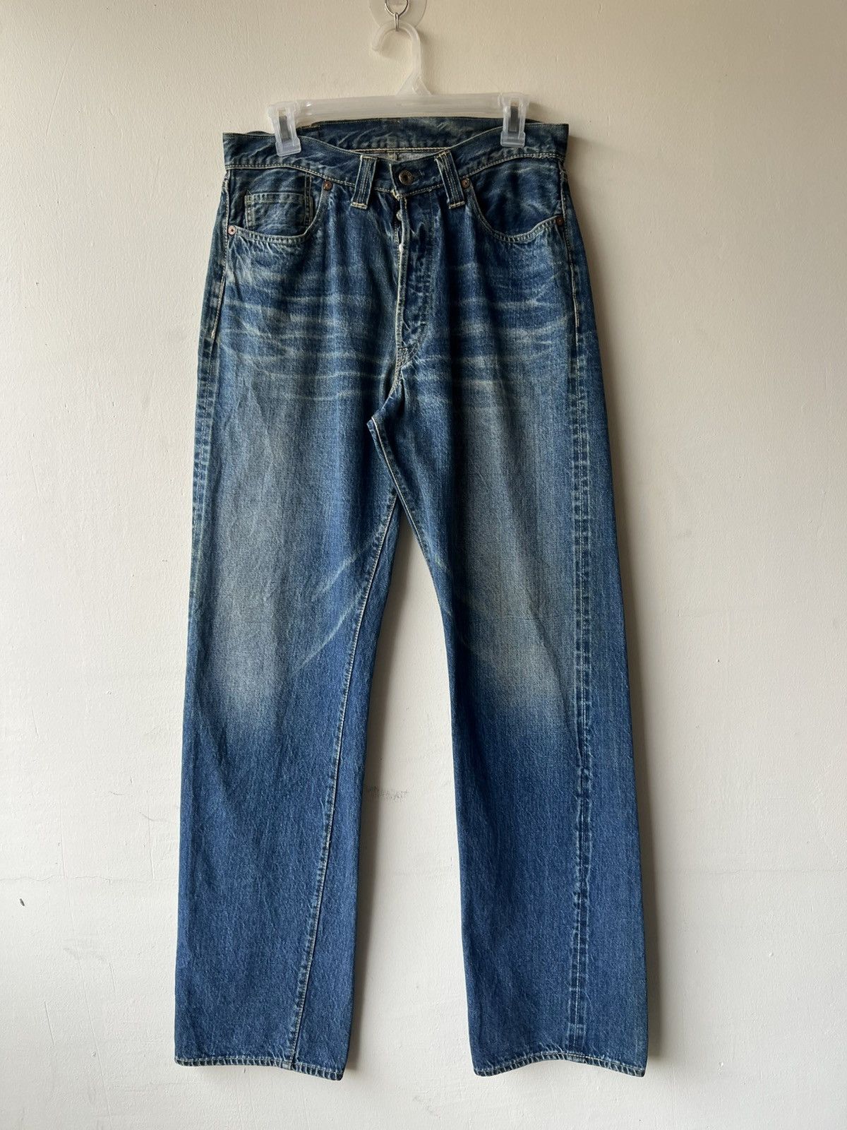 Denime RARE! Vintage DENIME ORIZZONTI Aging Denim Selvedge Jeans Size US 31 - 2 Thumbnail