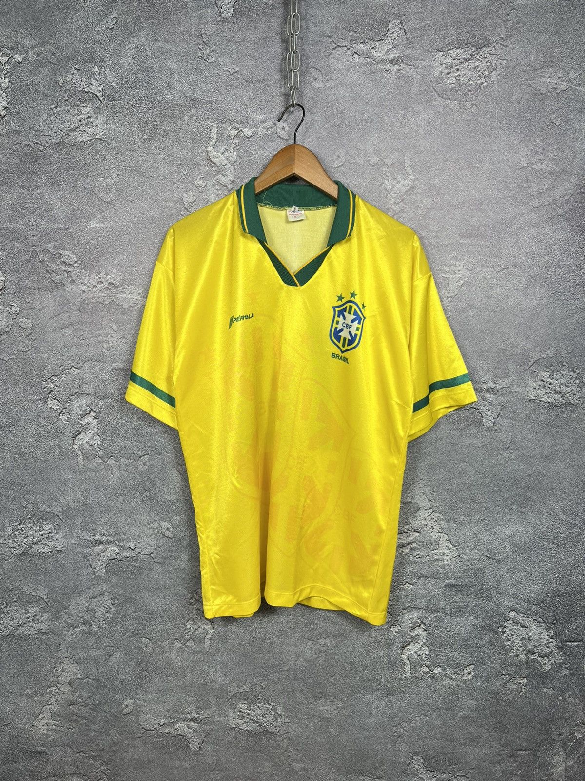 Vintage Vintage 90s Perola Brazil #11 Jersey T-shirt Size US L / EU 52-54 / 3 - 1 Thumbnail