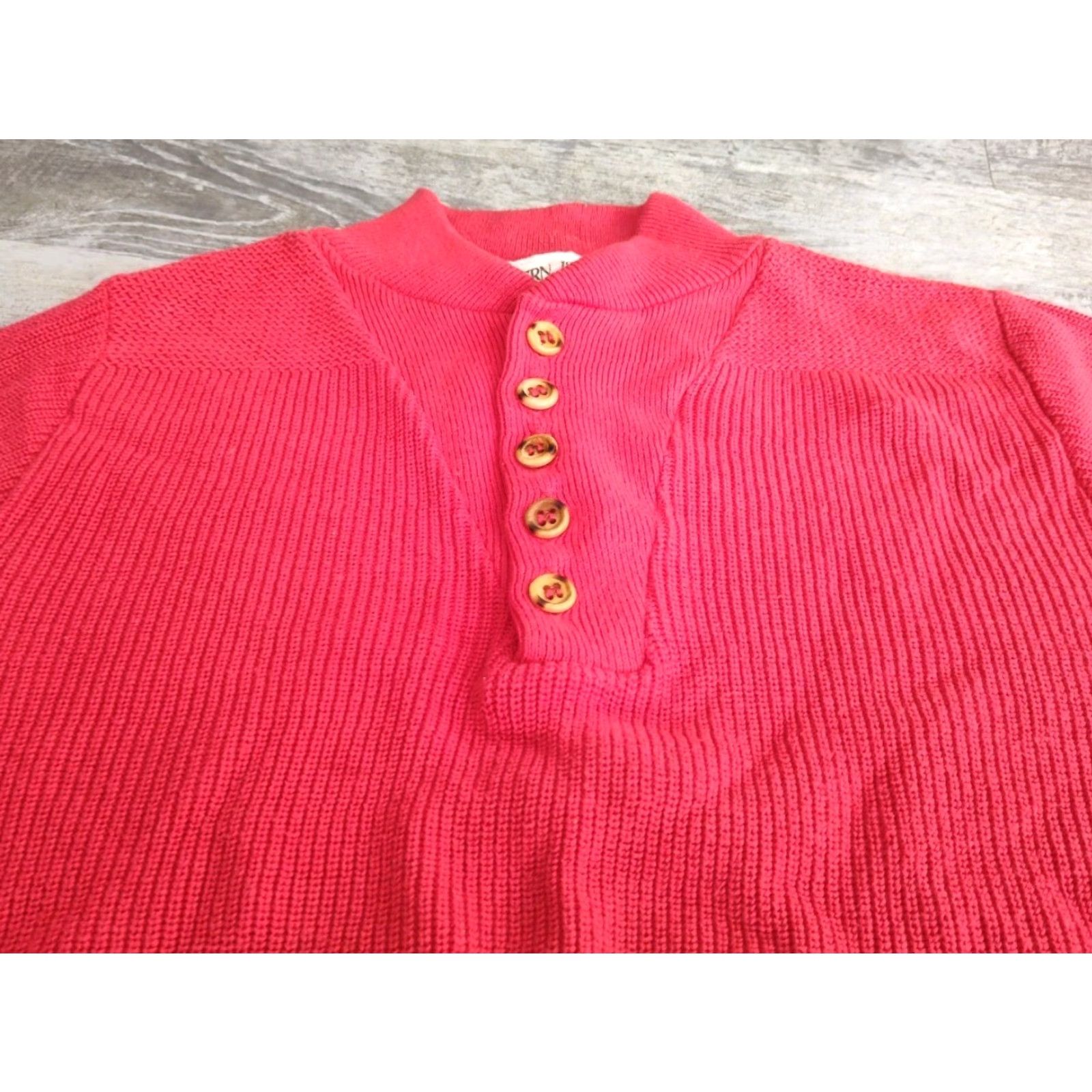 Vintage VINTAGE Northern Isles Men's Red Cotton Knit Sweater Pullover Casual Formal Winter Fall Spring Summer Regular M Size US M / EU 48-50 / 2 - 6 Thumbnail