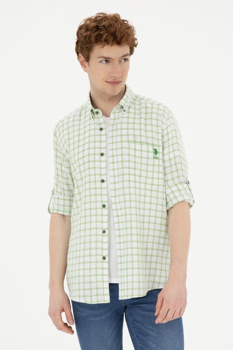 Designer × U.S. Polo Assn. U.S. Polo Assn Yarn Count Mens Checkered Button Down Shirt Size US L / EU 52-54 / 3 - 1 Thumbnail