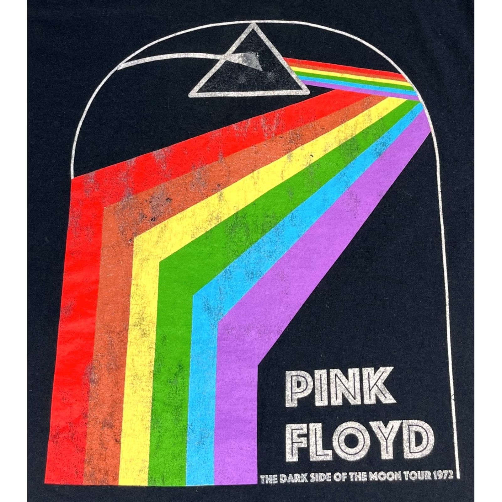 Vintage Pink Floyd T-Shirt Men XL Dark Side of the Moon Tour 1972 2016 Black 100% Cotton Double-Sided UK Made Size US XL / EU 56 / 4 - 4 Thumbnail