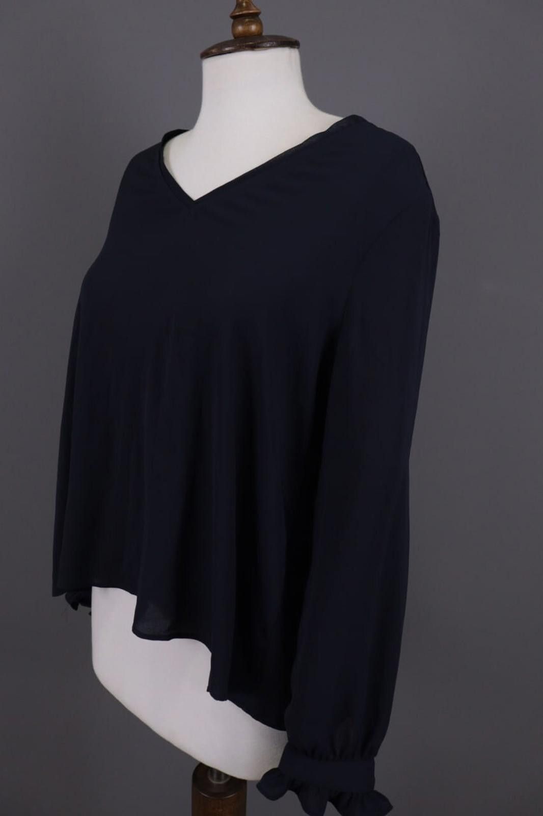 Designer Claudie Pierlot Blue Lagenlook Blouse Shirt Size 40 Size M / US 6-8 / IT 42-44 - 6 Thumbnail