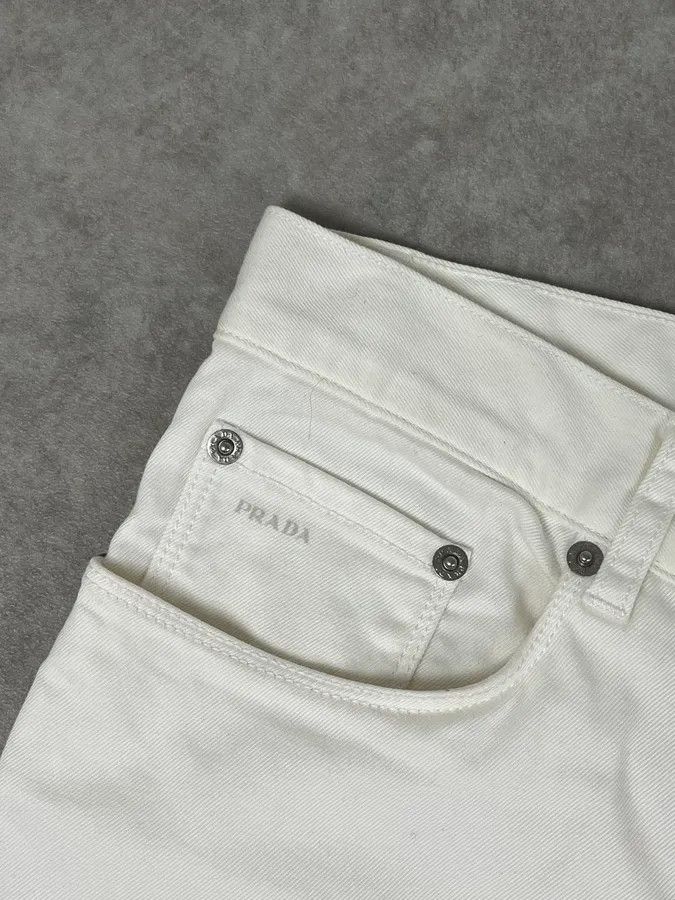Prada SS2009 Prada White Classic Denim Jeans Size US 32 / EU 48 - 9 Thumbnail