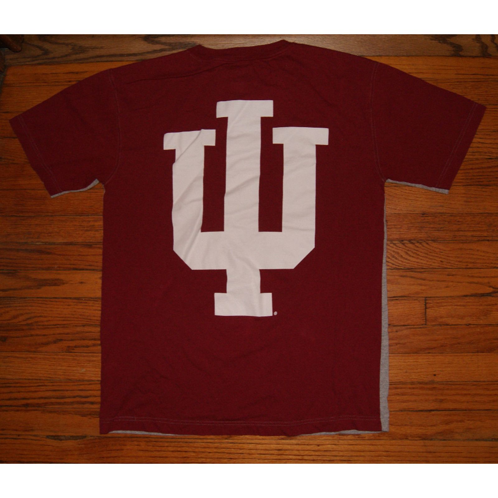 Pro Edge Indiana Hoosiers BIG LOGO Gray Crimson 2 Sided Large TShirt Size US L / EU 52-54 / 3 - 3 Thumbnail