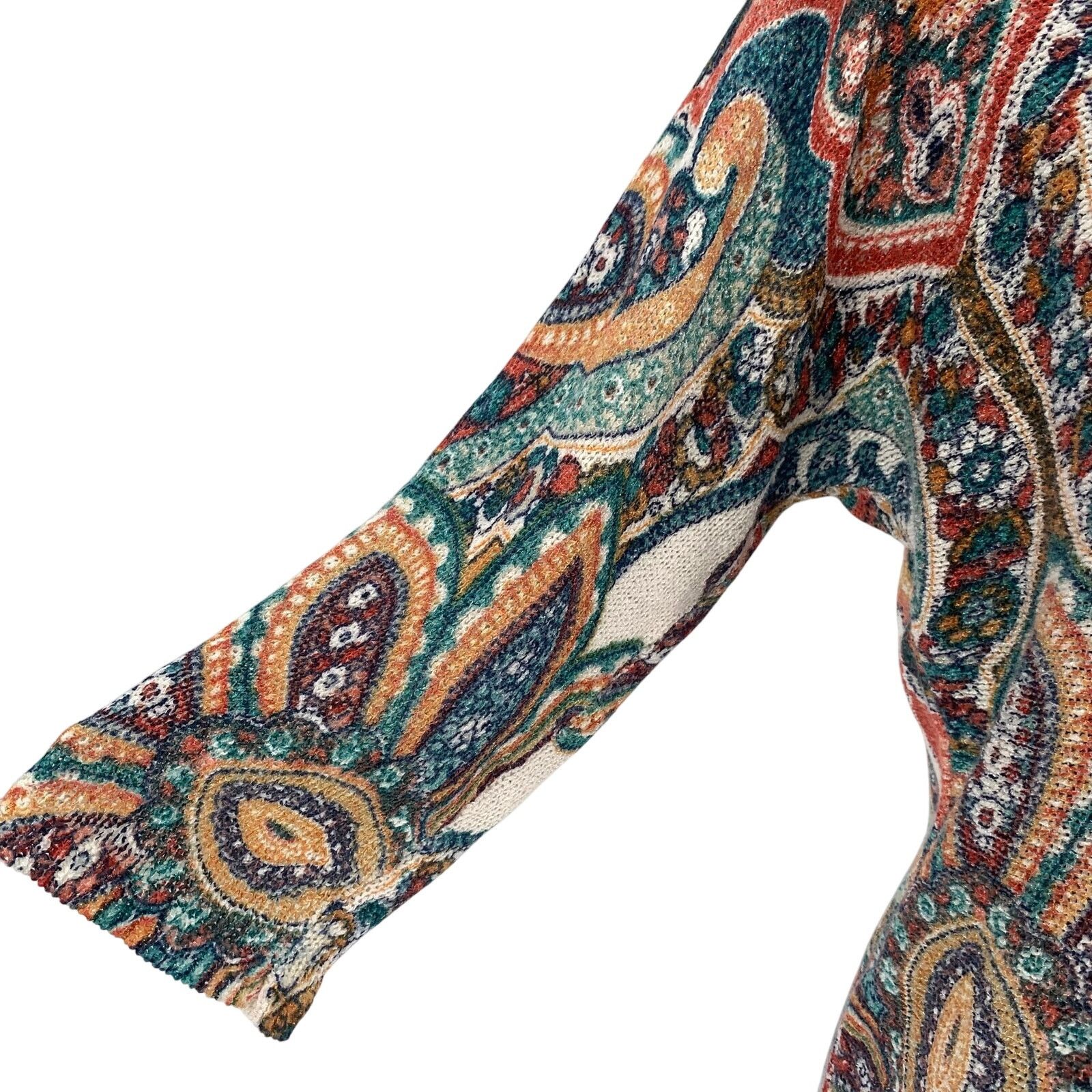 Chicos Chico's Cross Back Shirt Womens Size 1 Medium Brown Blue Size M / US 6-8 / IT 42-44 - 8 Thumbnail