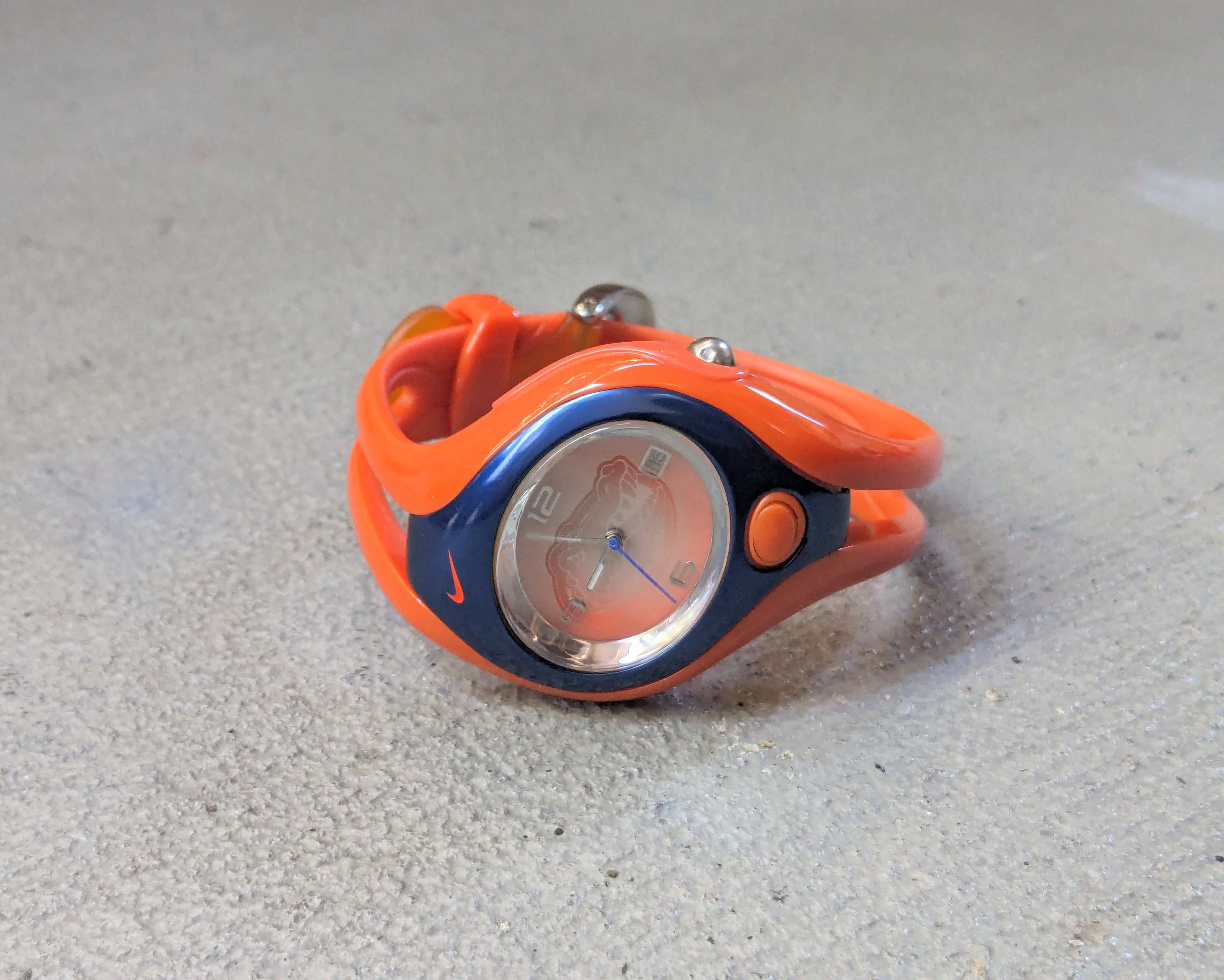 Vintage Nike Watch Florida University Orange Rubber Digital, Men's