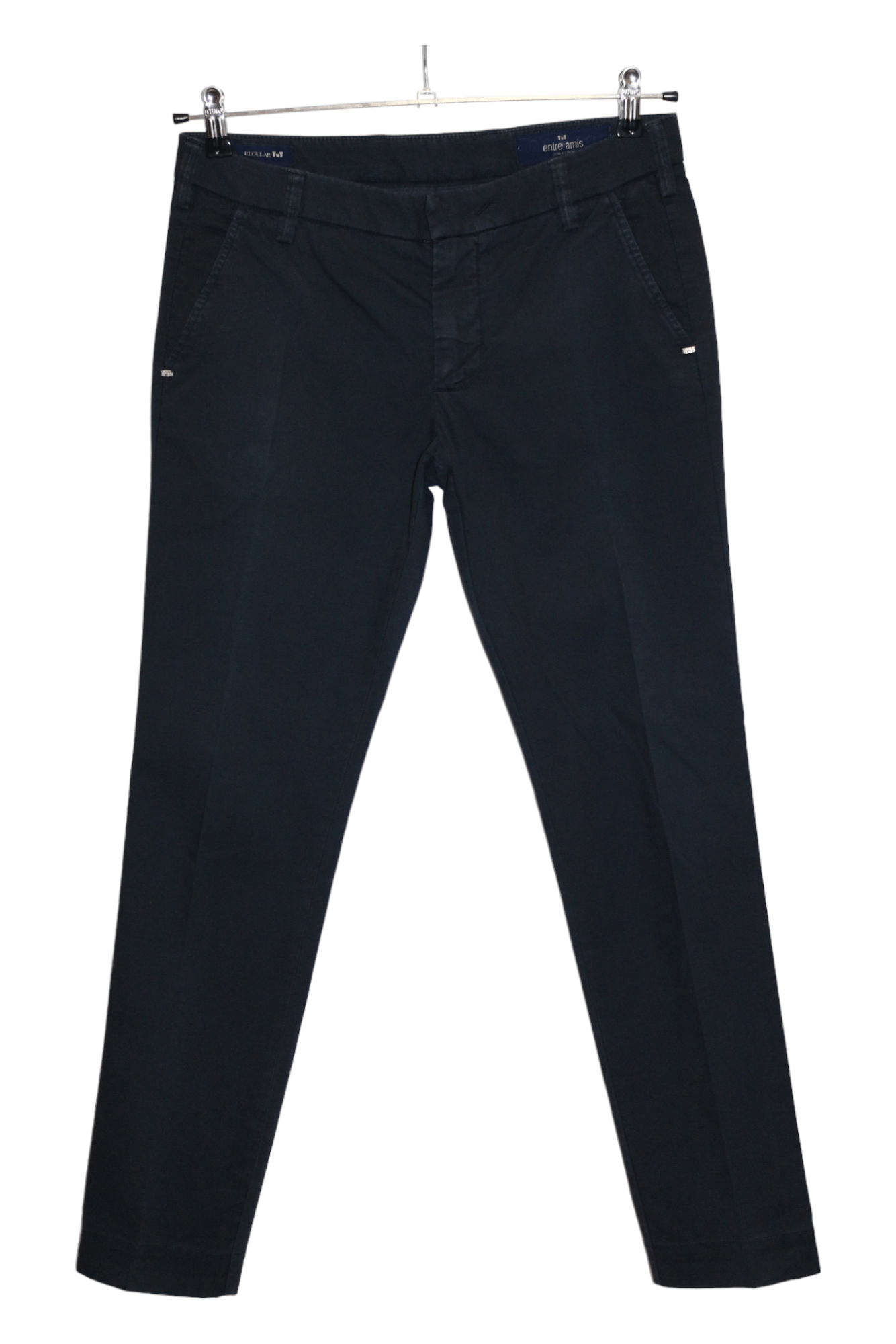 Entre Amis Collection Regular Slim Fit Woven Twill Trousers
