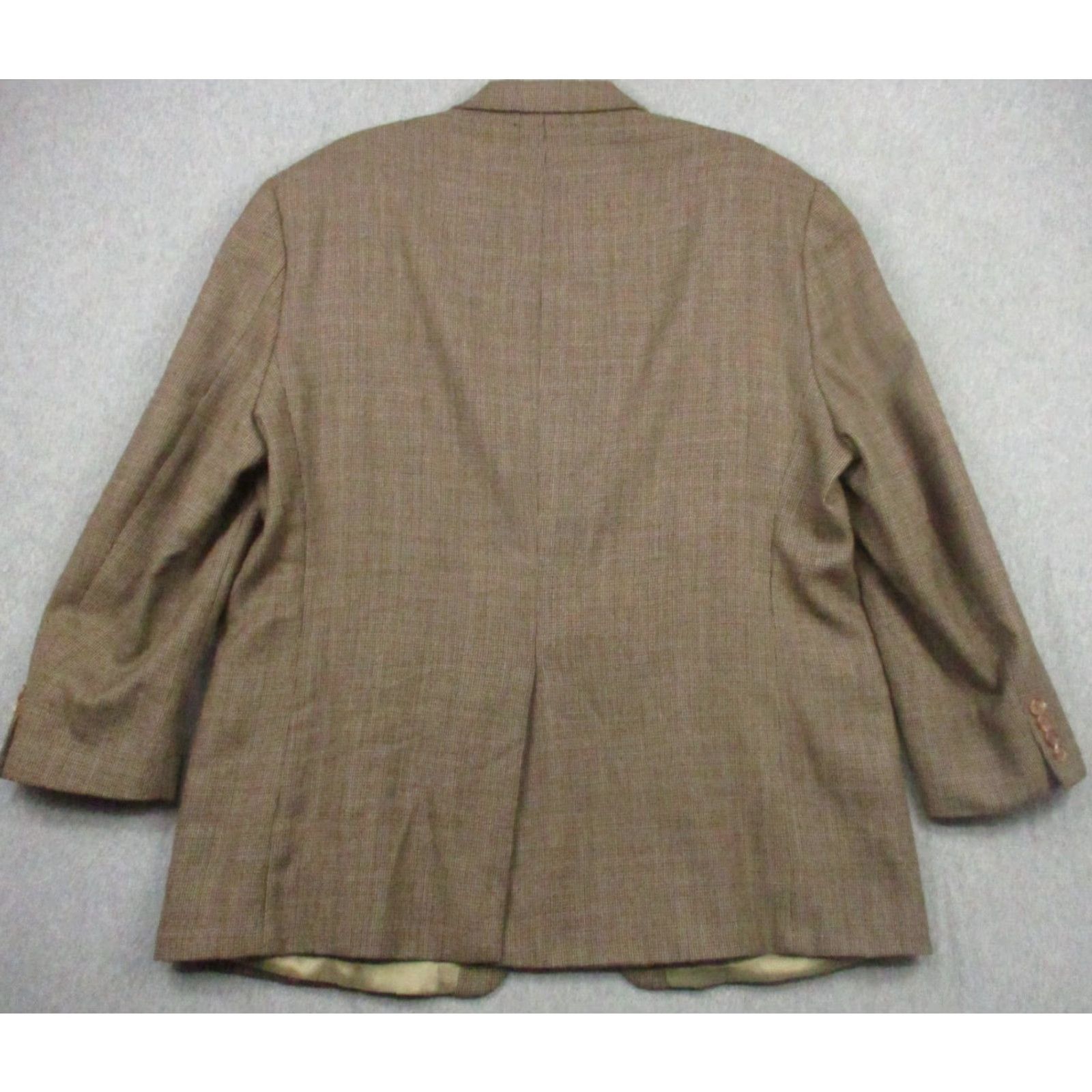 Ralph Lauren LAUREN RALPH LAUREN Sport Jacket Blazer Herringbone Wool Tweed Brown 46R Mens Regular Notch Lapel Two-Button Four-Button Vintage-Style? Size 46R - 5 Thumbnail