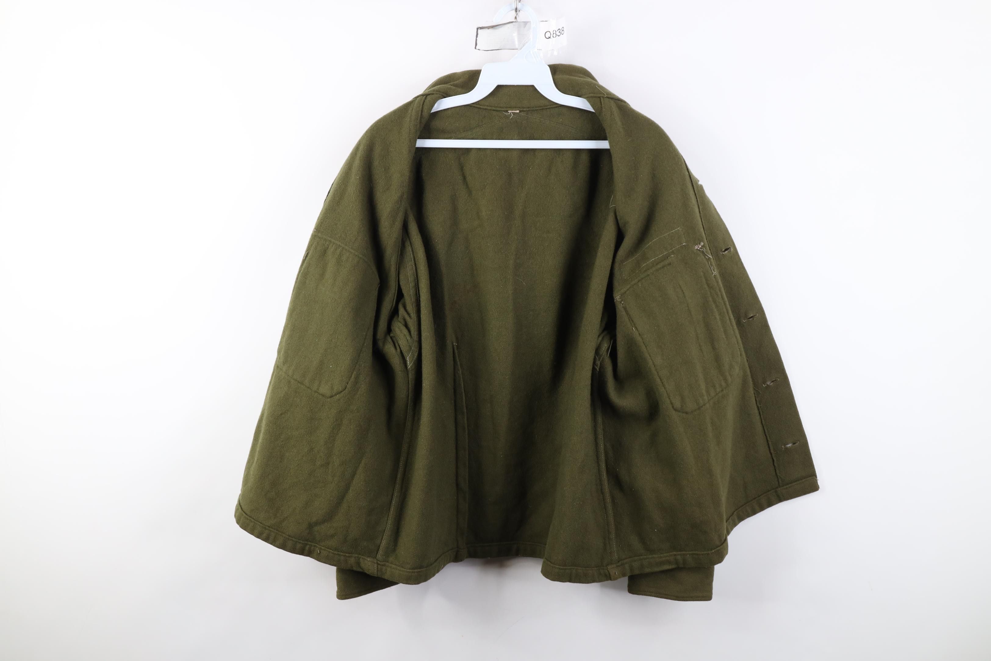 Vintage Vintage 50s Korean War US Army OG 108 Wool Shirt Jacket Size US M / EU 48-50 / 2 - 12 Thumbnail