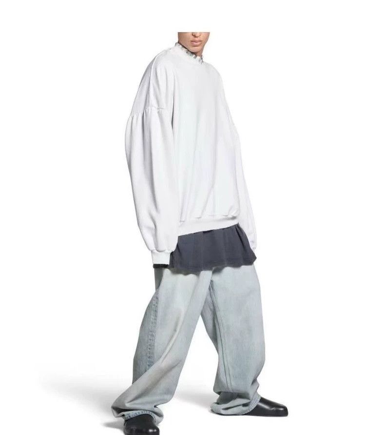 Balenciaga Balenciaga Iron ring piercing sweater, rare grayish white. Size US S / EU 44-46 / 1 - 7 Thumbnail