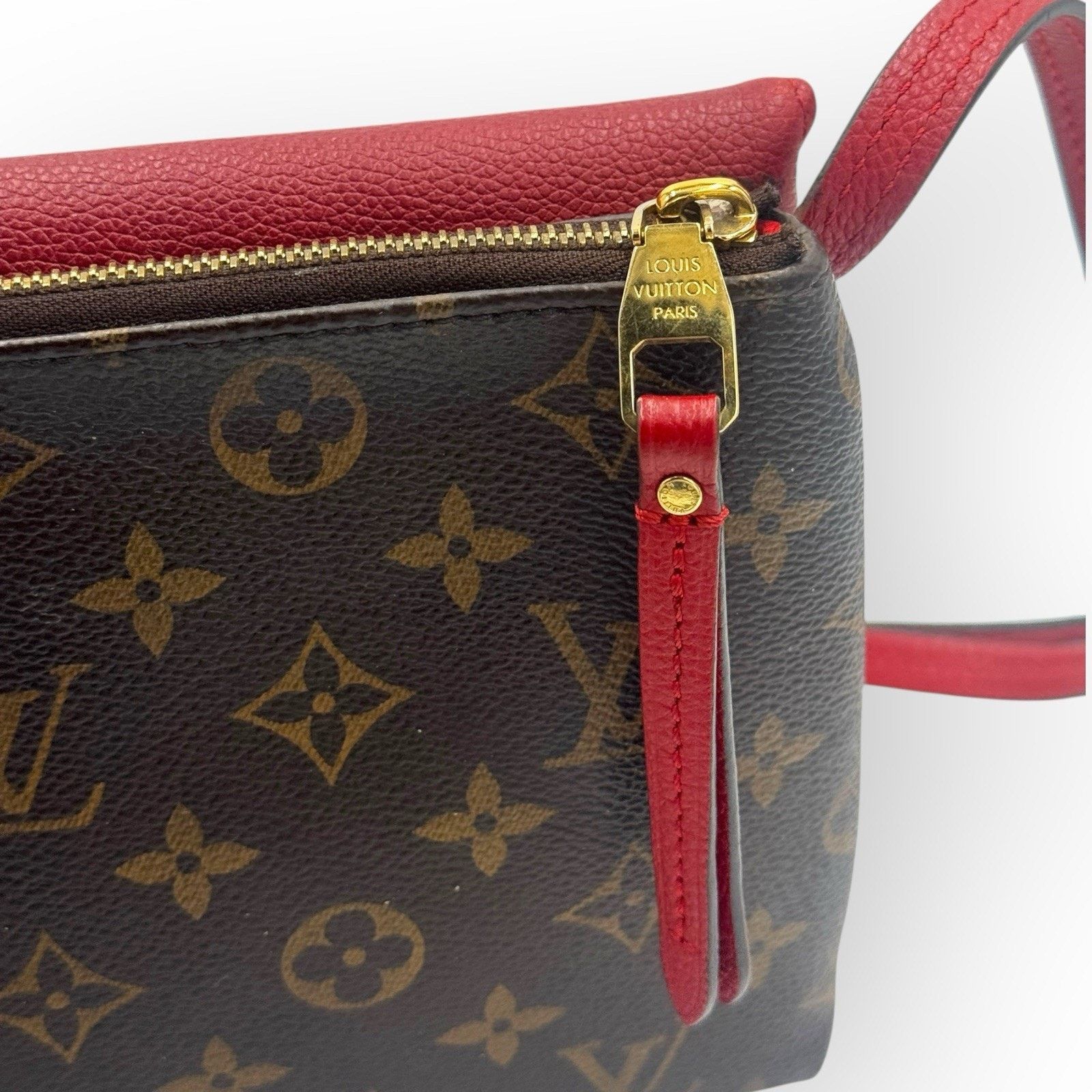 Louis Vuitton authentic Monogram Twice Crossbody Bag With Red Leather Size ONE SIZE - 7 Thumbnail