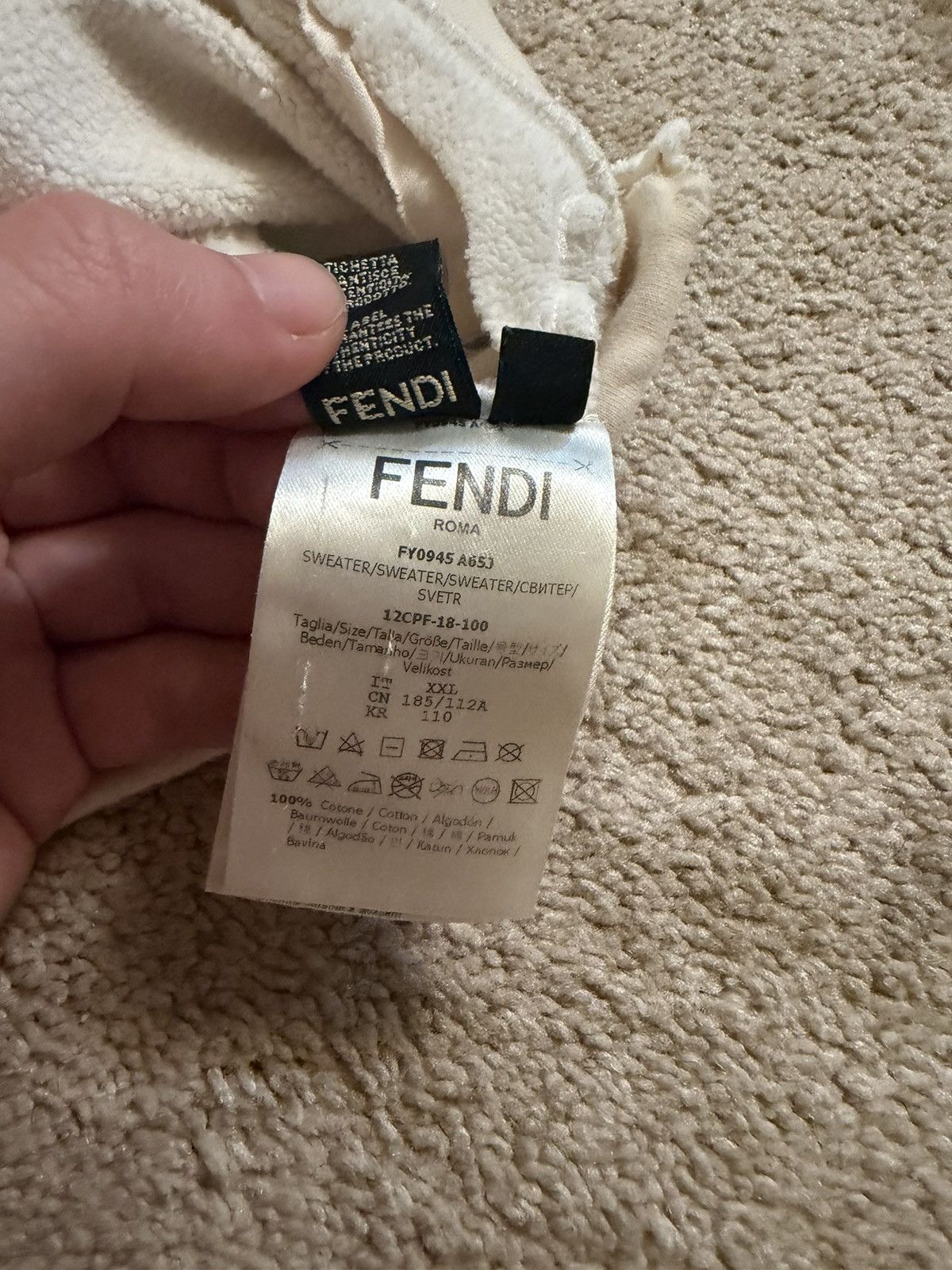 Fendi Fendi x Fila 2019 Mania Stripe Hoodie (Custom) Size XXL Size US XXL / EU 58 / 5 - 7 Thumbnail