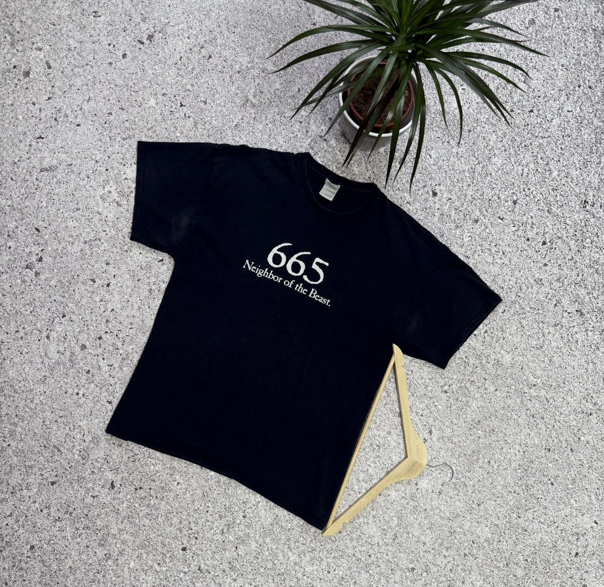 Band Tees × Vintage Vintage 1990’s 665 Neighbor Of The Beast Y2K Retro T-Shirt Size US XL / EU 56 / 4 - 1 Thumbnail