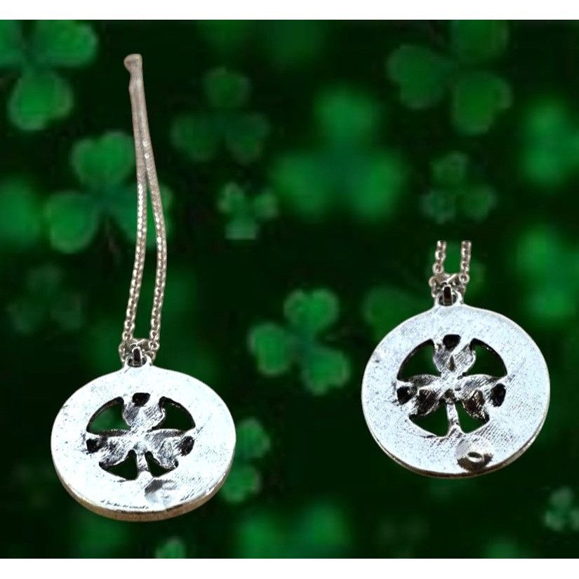 Handmade Shamrock Necklace New Celtic Knot Open Cut Design 18 in Chai Size ONE SIZE - 10 Thumbnail