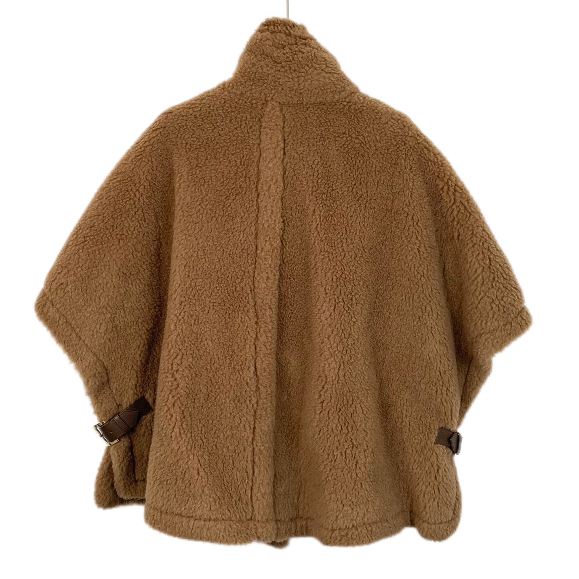 Max Mara MaxMara Wool & Camel Hair Cape Coat With Leather Accents For Size ONE SIZE - 2 Thumbnail