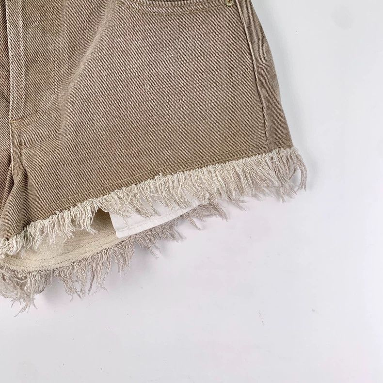 Loewe Loewe Oatmeal cotton tassel casual denim shorts Size XS / US 0-2 / IT 36-38 - 4 Thumbnail