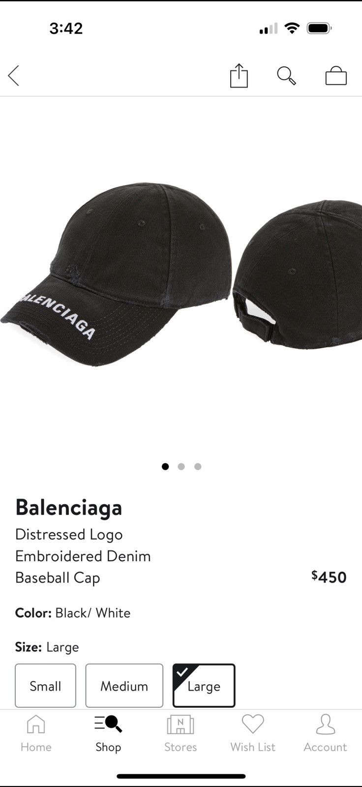 Balenciaga Balenciaga Script Distressed Cap Size ONE SIZE - 6 Thumbnail