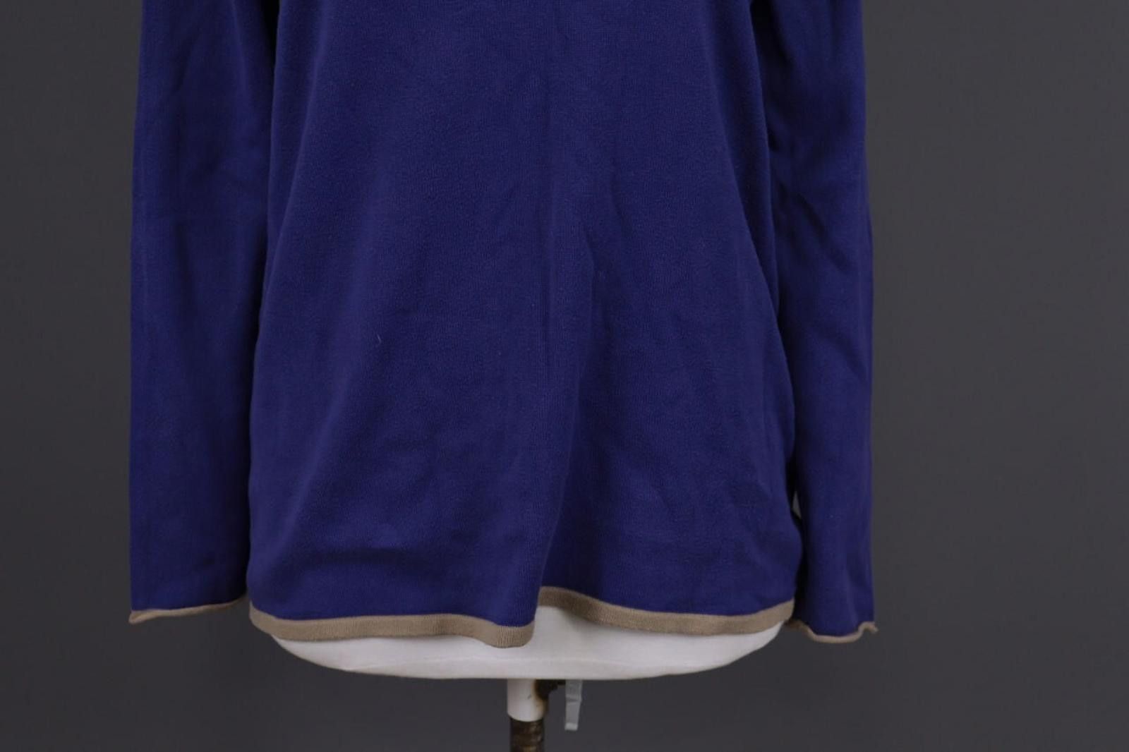 Designer Gudrun Sjödén Blue Cotton Knitted Pullover Sweater Size S Size S / US 4 / IT 40 - 3 Thumbnail