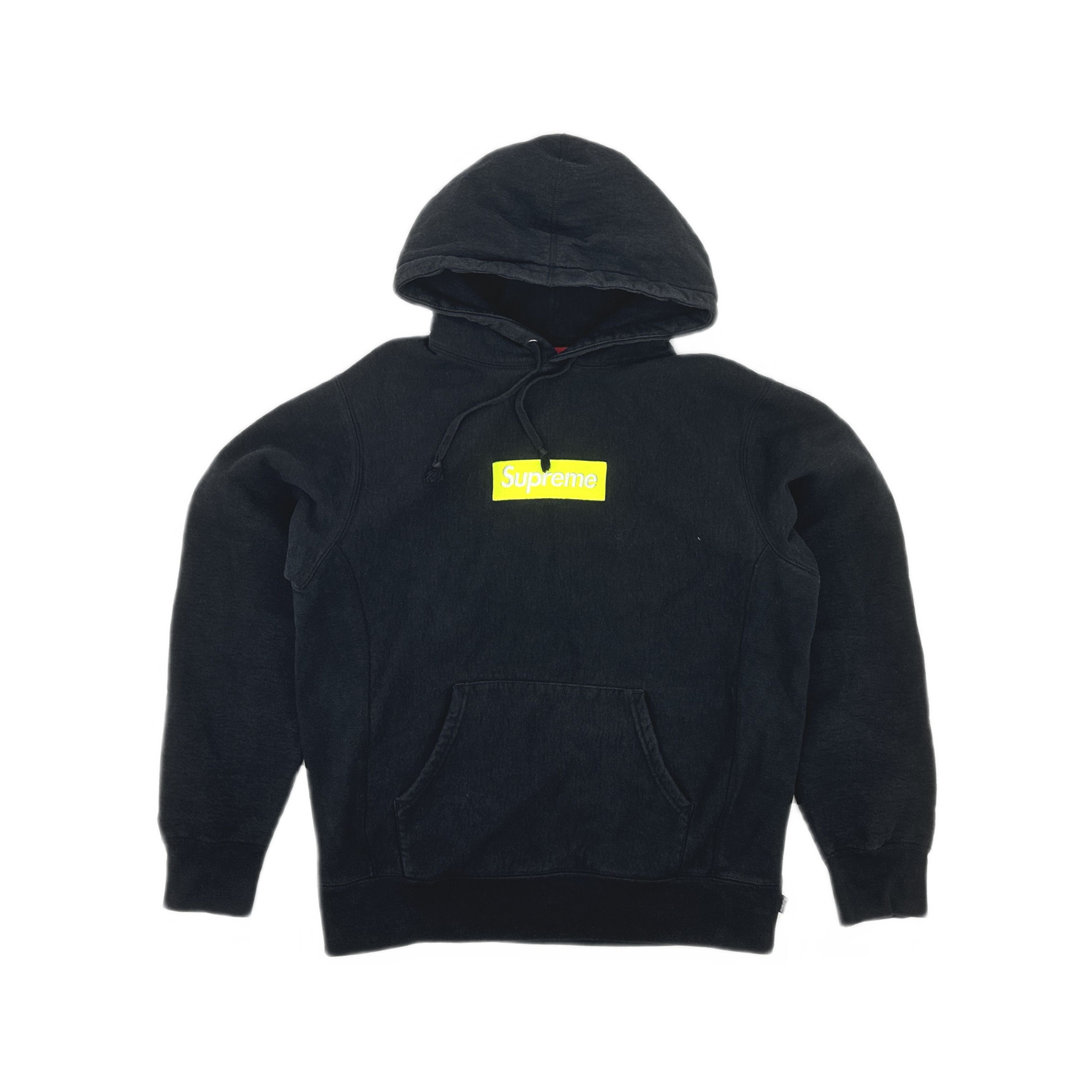 Supreme Box Logo Hoodie FW17 Black Neon | Grailed