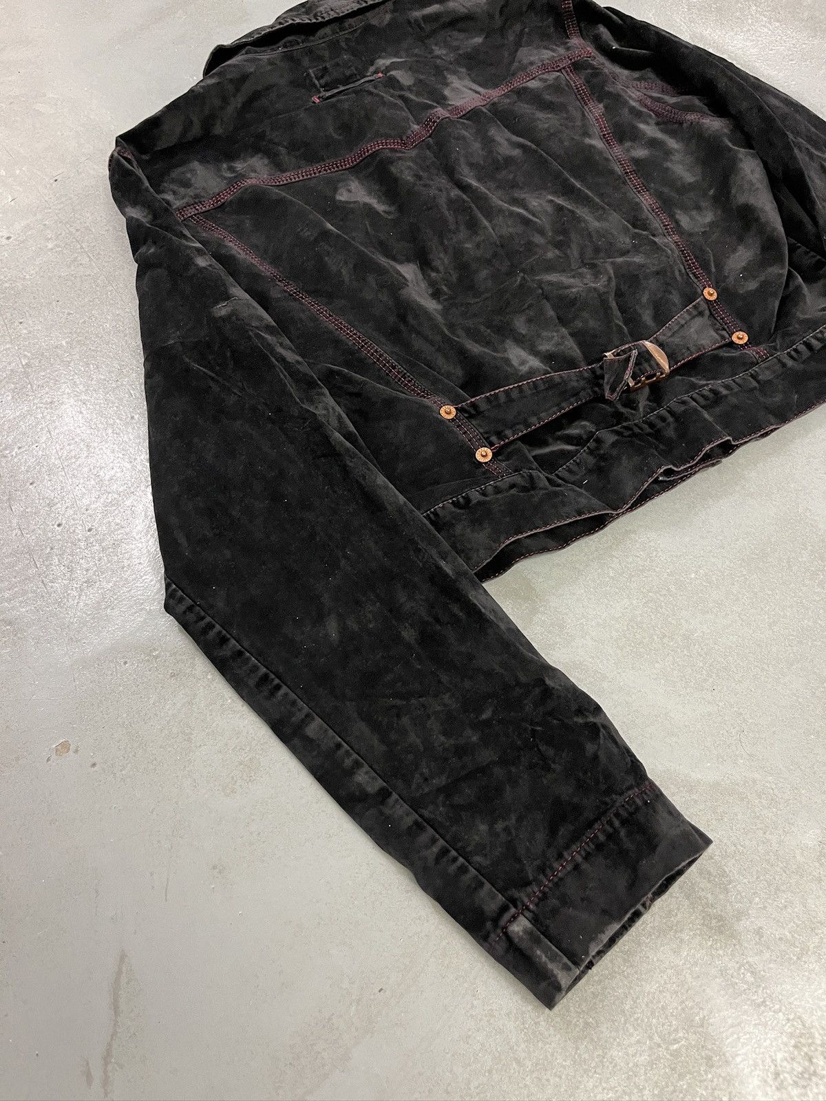 Jean Paul Gaultier Jean Paul Gaultier Bloody Stitching Cropped Velvet Jacket Size S / US 4 / IT 40 - 7 Thumbnail