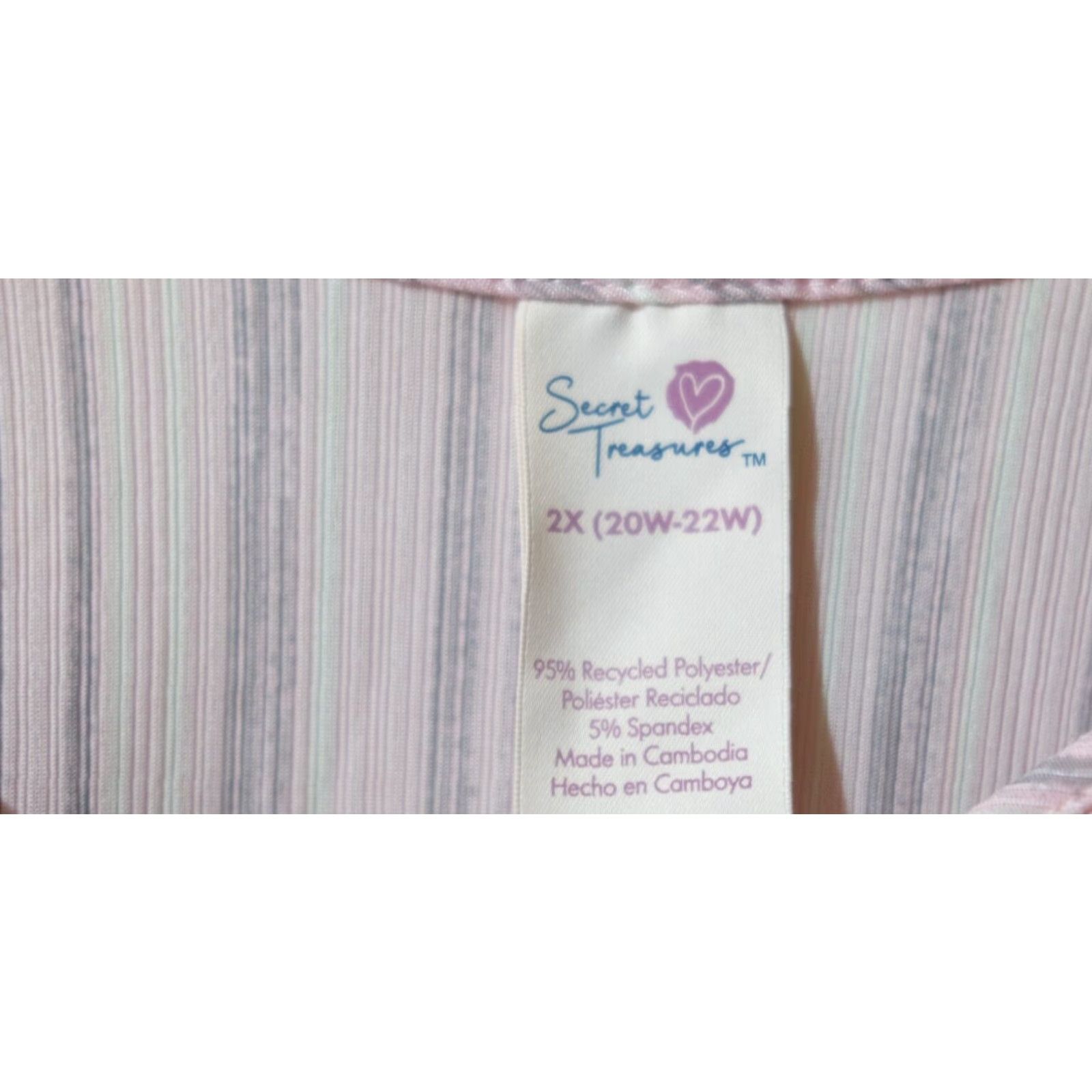 Vintage **Secret Treasures Pink Women's 2X Tank Shorts Lounge Pajama Set** User: **Secret Treasures Pink Women's 2X Tank & Shorts Lounge Set** Size 40" / US 18 - 5 Thumbnail
