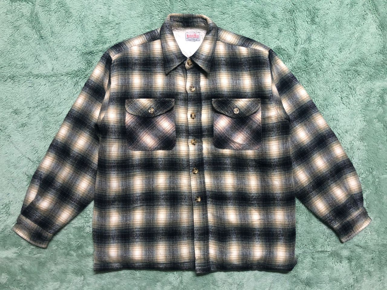 Japanese Brand Vtg Shadows Plaid Machope Mind Flannel Sherpa Lined Jacket Size US L / EU 52-54 / 3 - 1 Thumbnail