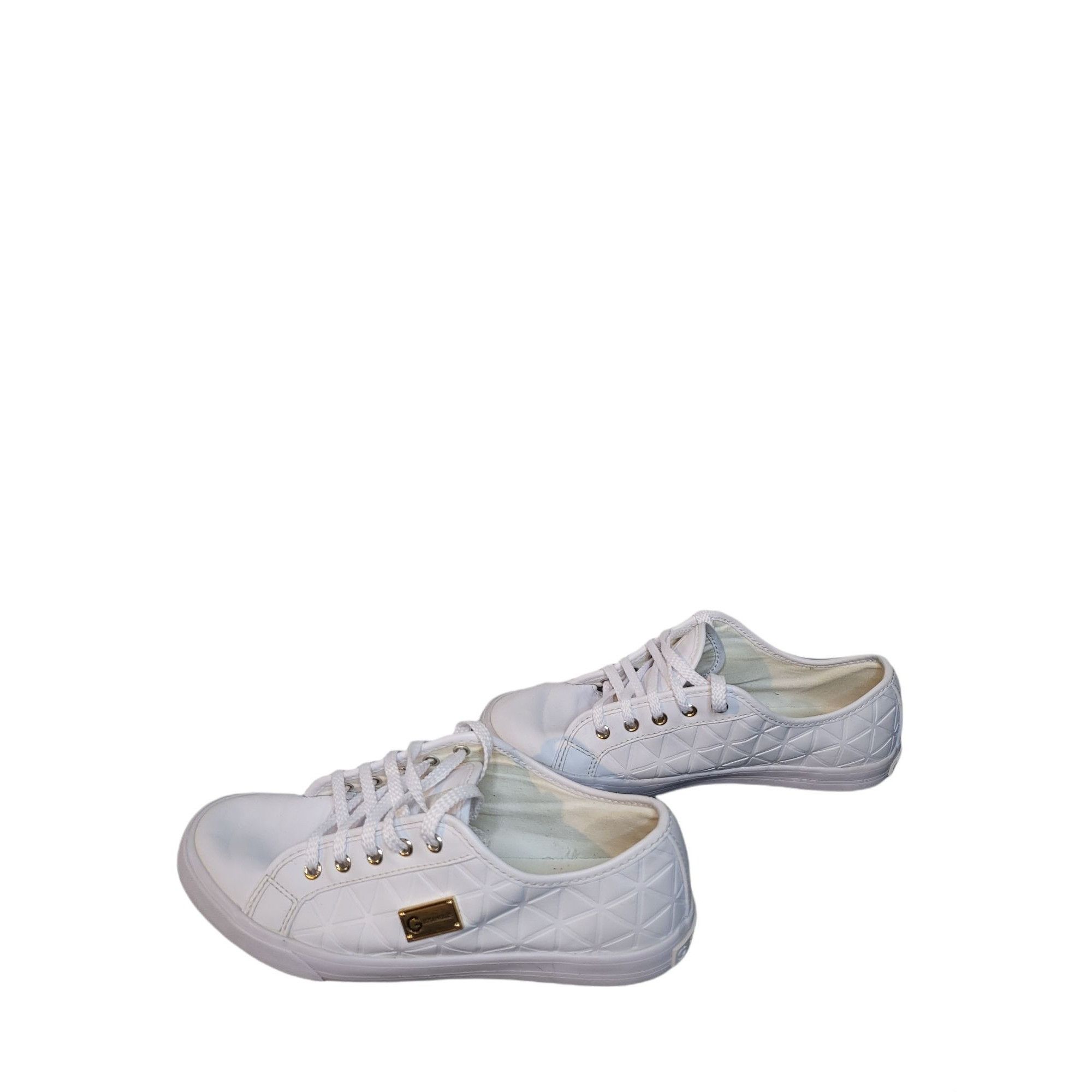 Guess G By Guess Backer 2 Sneakers Women Sz 8M White Lace Up Desig Size US 8 / IT 38 - 2 Thumbnail