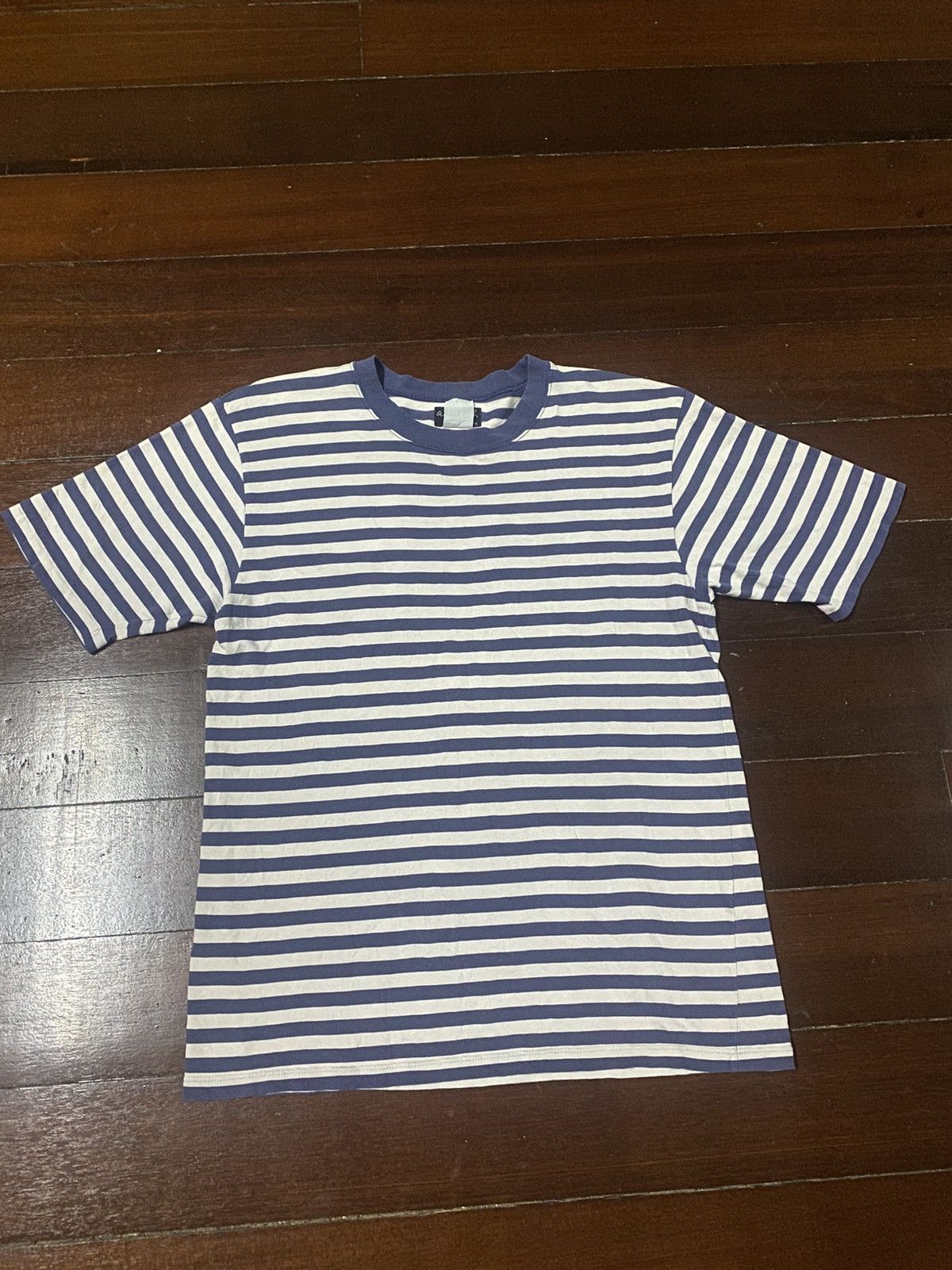 agnes b. Vintage Agnes B Homme Paris Casual Classics Striped Tee Size US M / EU 48-50 / 2 - 4 Thumbnail