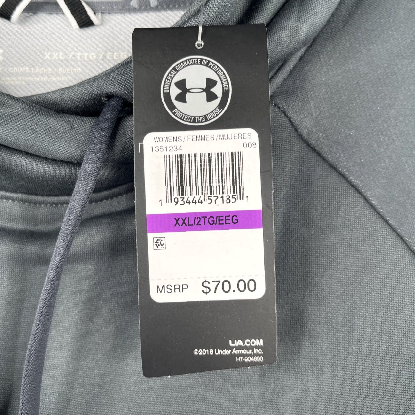 Under Armour Under Armour Hoodie Sweatshirt Womens XL Gray Colorblock Pullover Hoodie Activewear NWT Performance Pockets Logo 90s? Size XL / US 12-14 / IT 48-50 - 3 Thumbnail