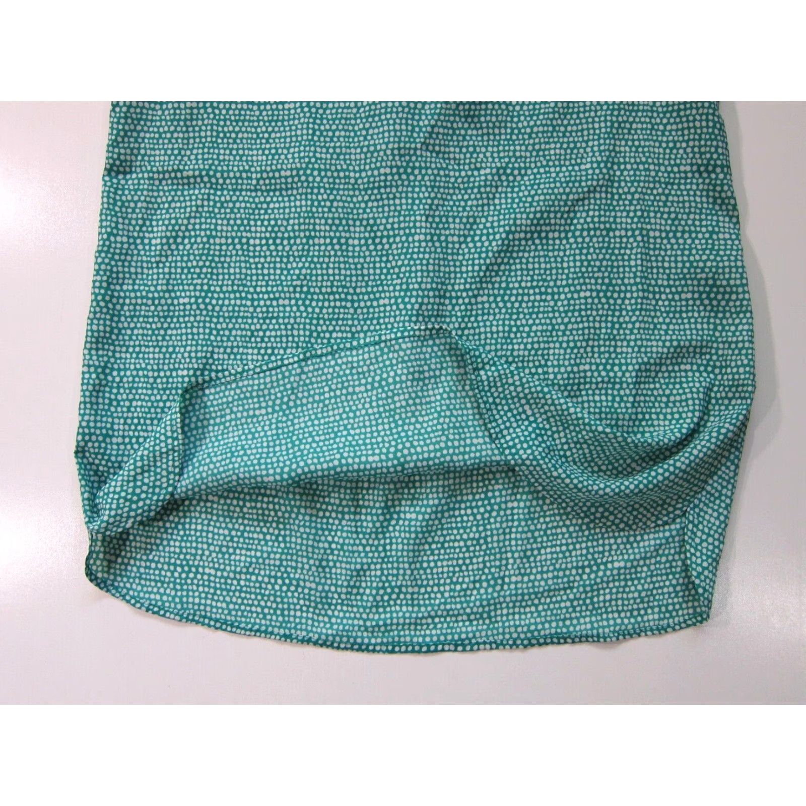 J.Crew J.Crew Green White Polka Dot V-Neck Cap Sleeve Tunic Blouse Women 8 Size M / US 6-8 / IT 42-44 - 6 Thumbnail
