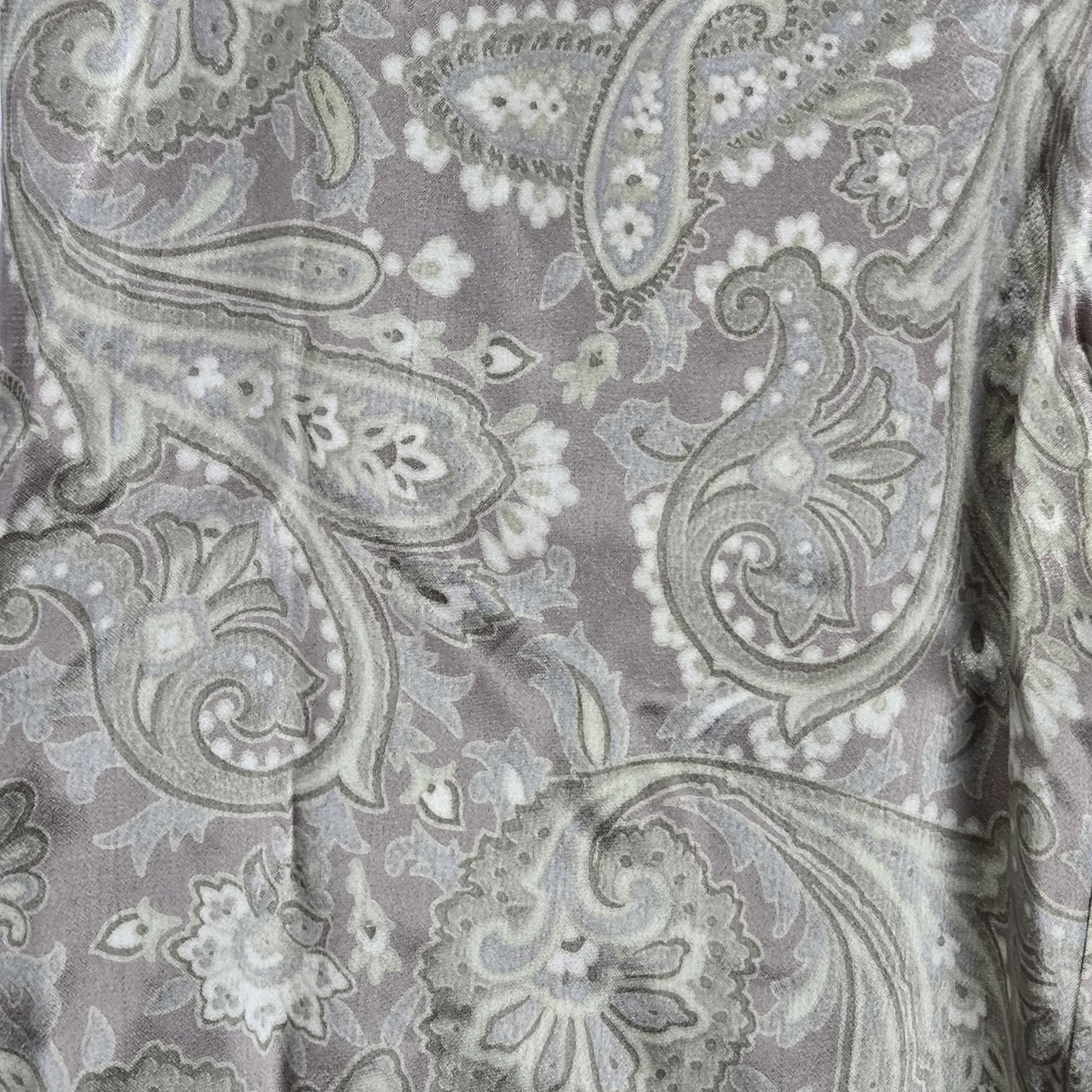 Express Express Elegant Paisley Wide-Leg Pants Satin Size 11/12 Size 34" / US 12 / IT 48 - 2 Thumbnail