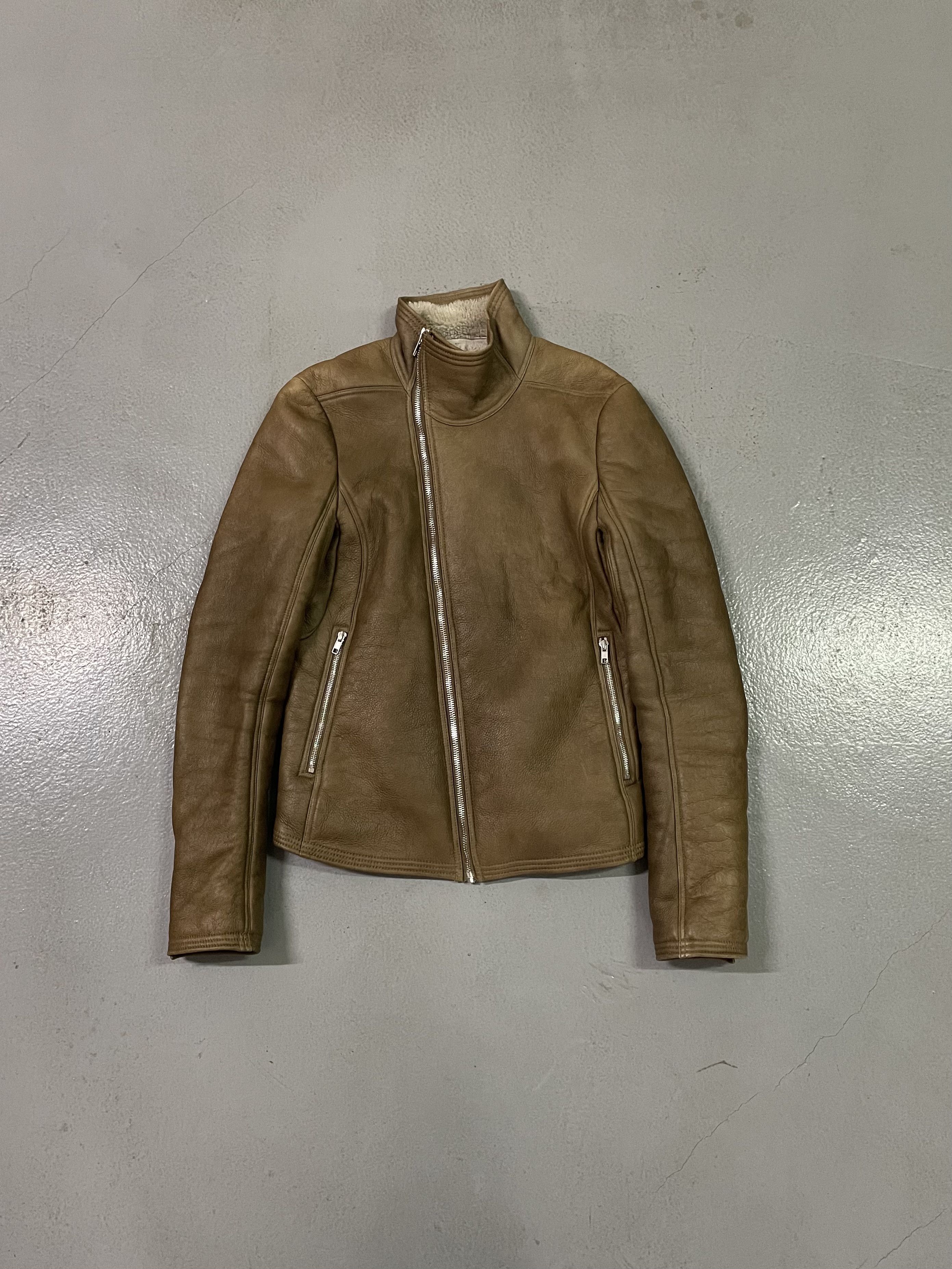 Rick Owens Rick Owens Blistered Lamb Leather Shearling Bauhaus Jacket Size US M / EU 48-50 / 2 - 1 Thumbnail