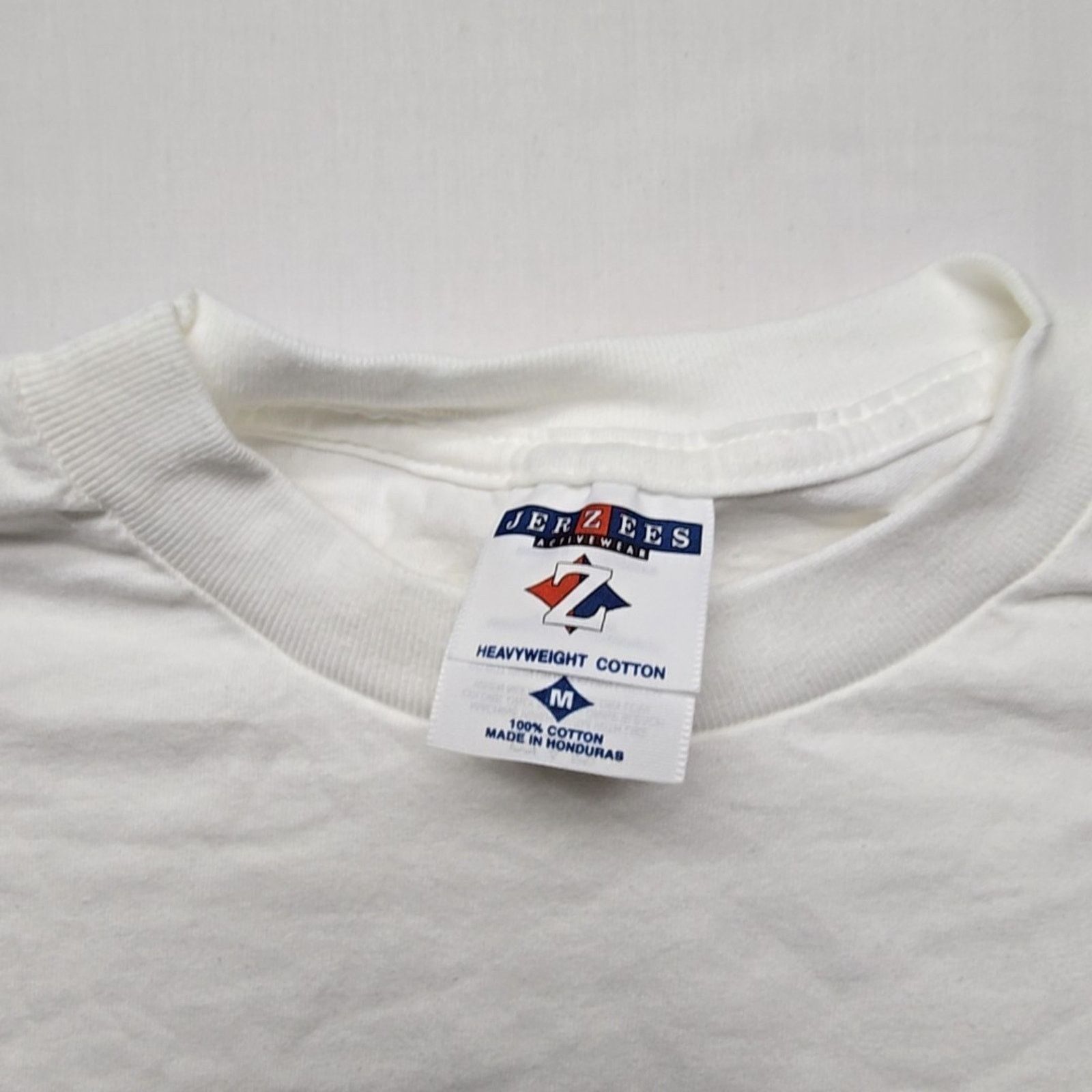 Jerzees Vintage Blank Jerzees White T-Shirt Mens M Stained Tee 90s Size US M / EU 48-50 / 2 - 4 Thumbnail