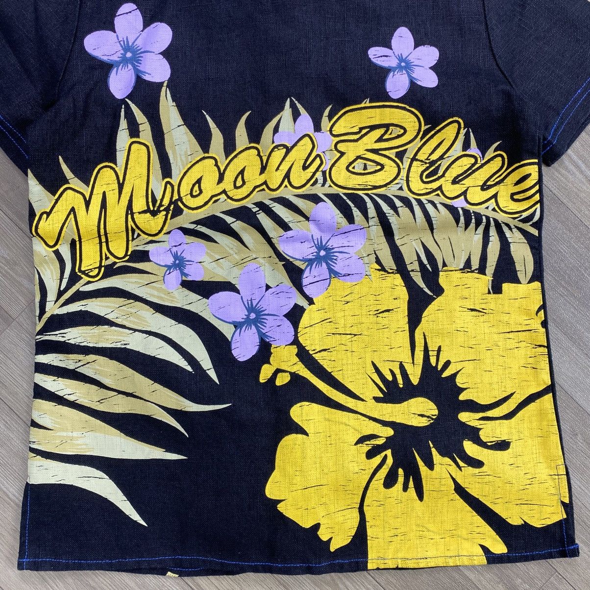 Sun Surf 2000s Blue Moon Blue Florals Hawaiian Shirt Size US S / EU 44-46 / 1 - 3 Thumbnail