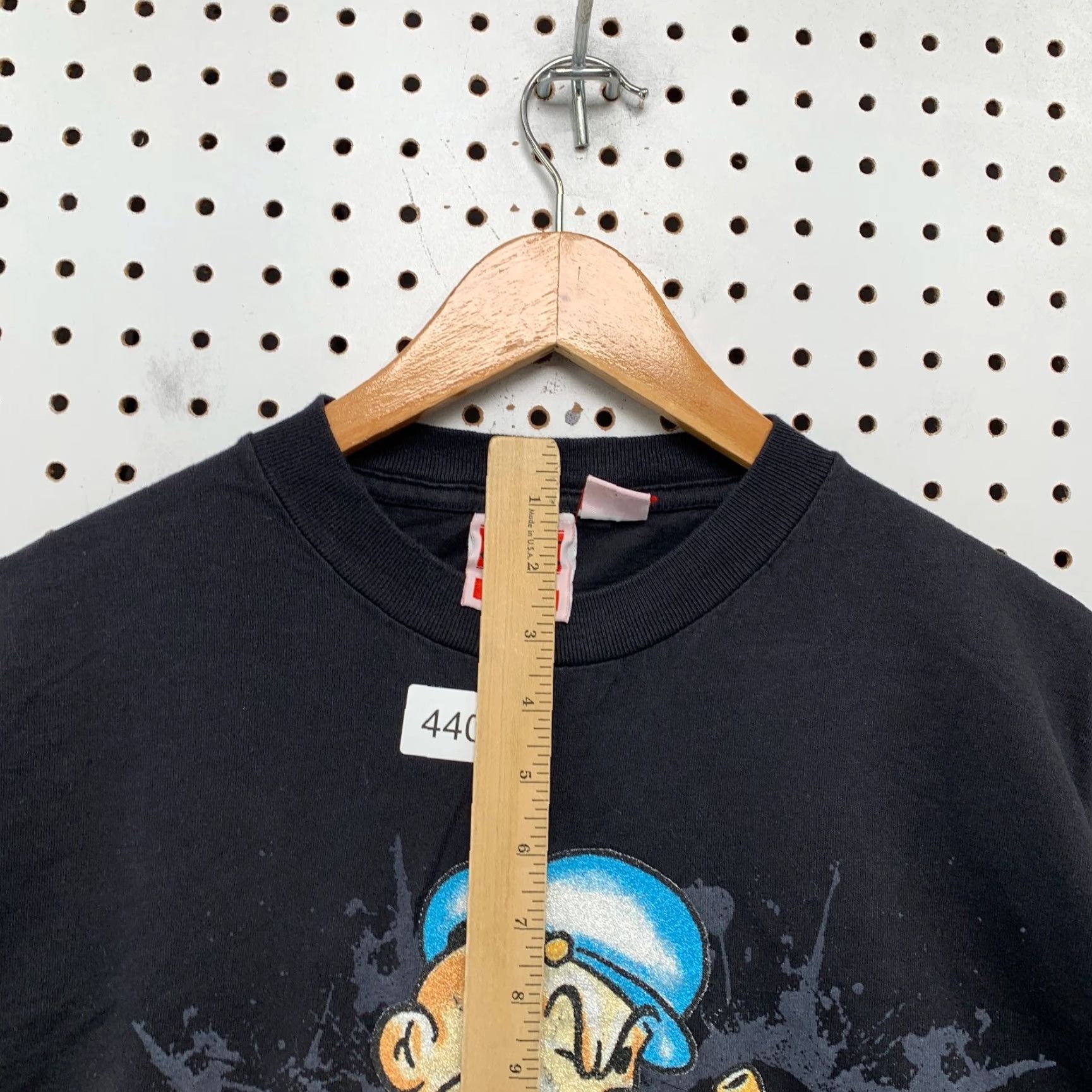 Vintage VINTAGE Y2K Justice Graphic Shirt Mens 2XL Black Cartoon Sailor Man Anchor Size US XXL / EU 58 / 5 - 7 Thumbnail