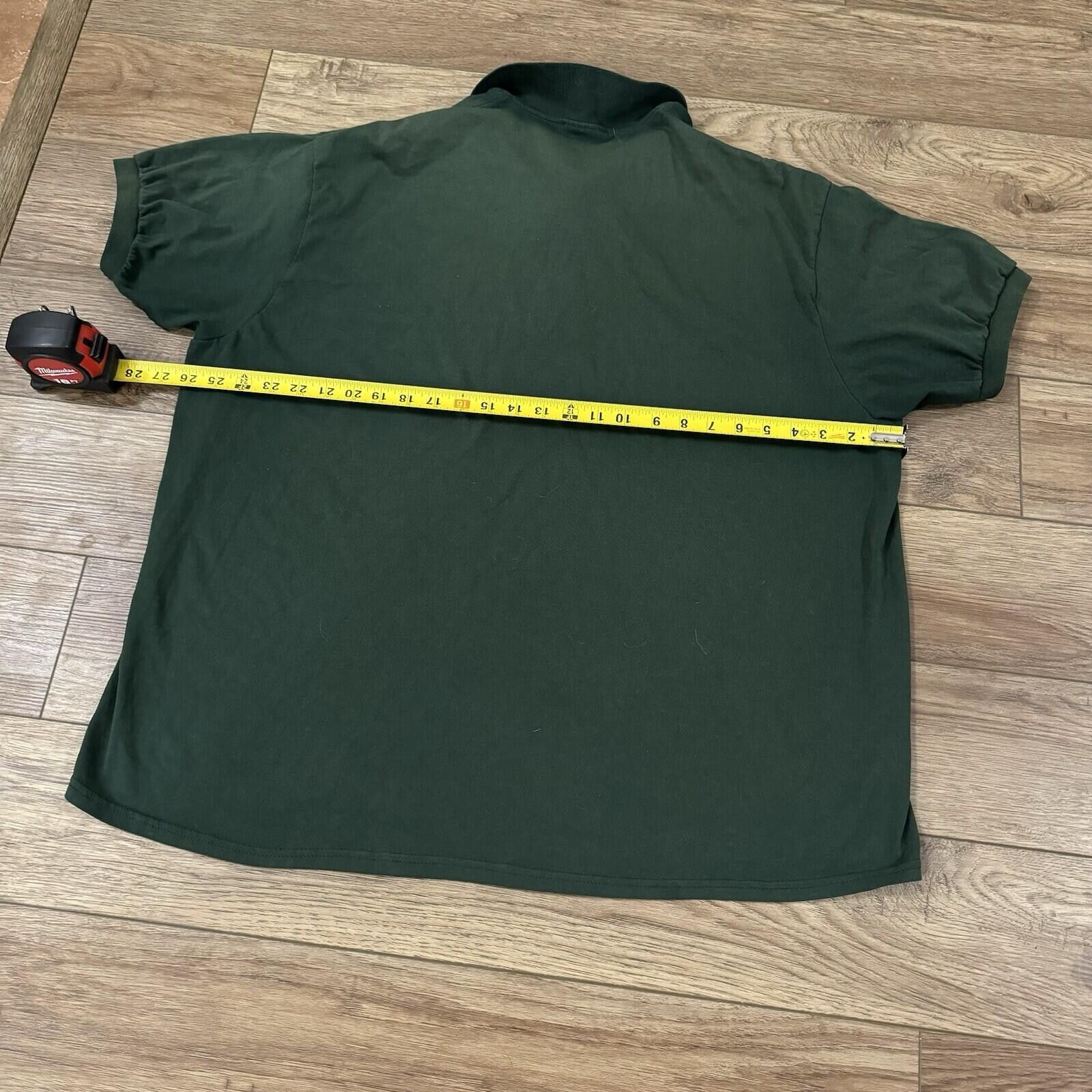 Hanes Vintage 90s Y2K Hanes Dark Green Polo Shirt 2XL Blank Size US XXL / EU 58 / 5 - 7 Thumbnail