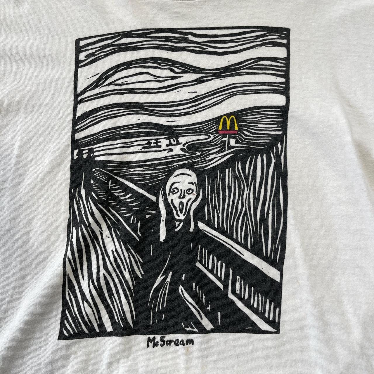 Vintage Vintage 90s McScream McDonalds Edward Munch Rare Parody Tee Size US M / EU 48-50 / 2 - 2 Thumbnail