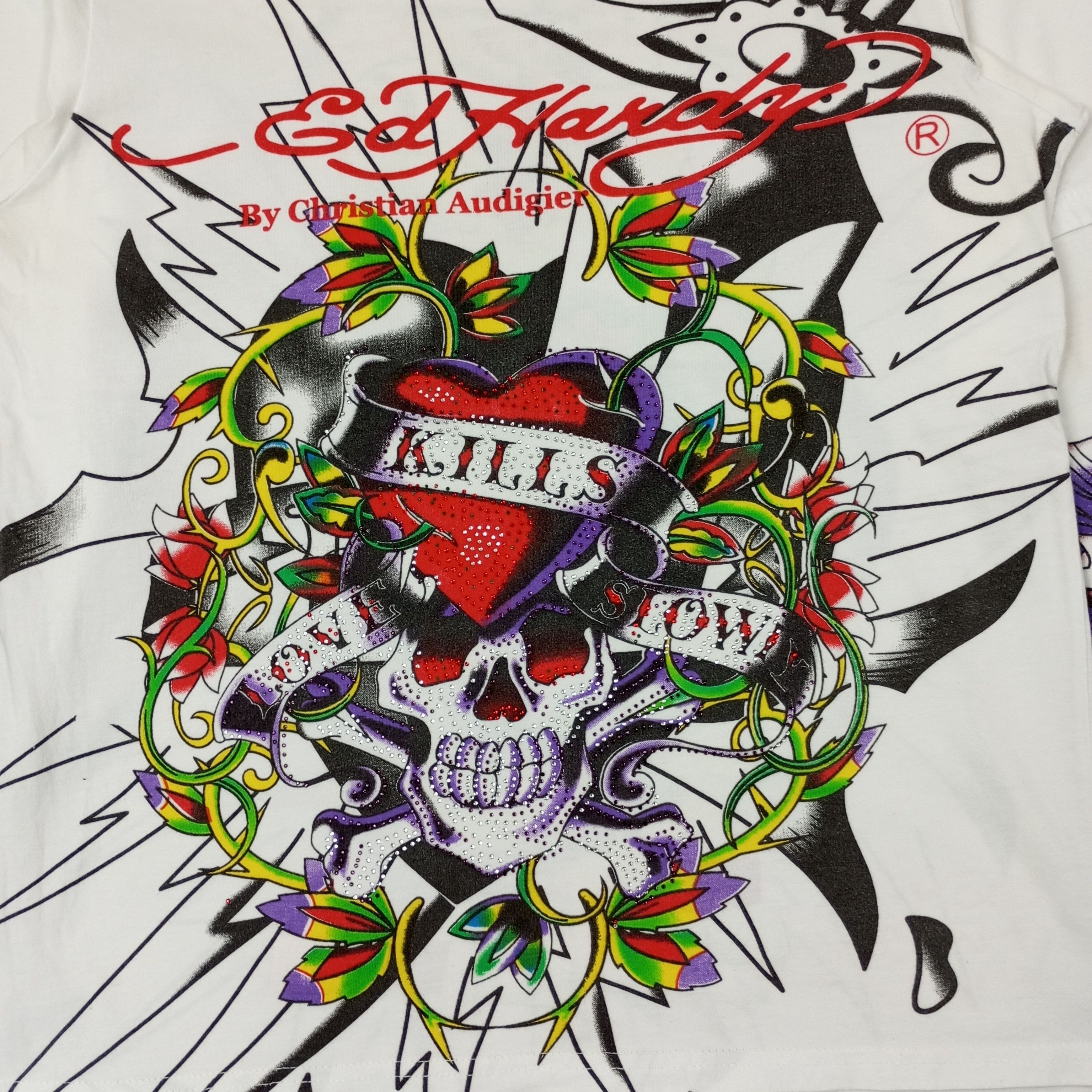 Ed Hardy Ed Hardy by Christian Audigier Fashion Style Tshirt c249n23 Size US L / EU 52-54 / 3 - 2 Thumbnail