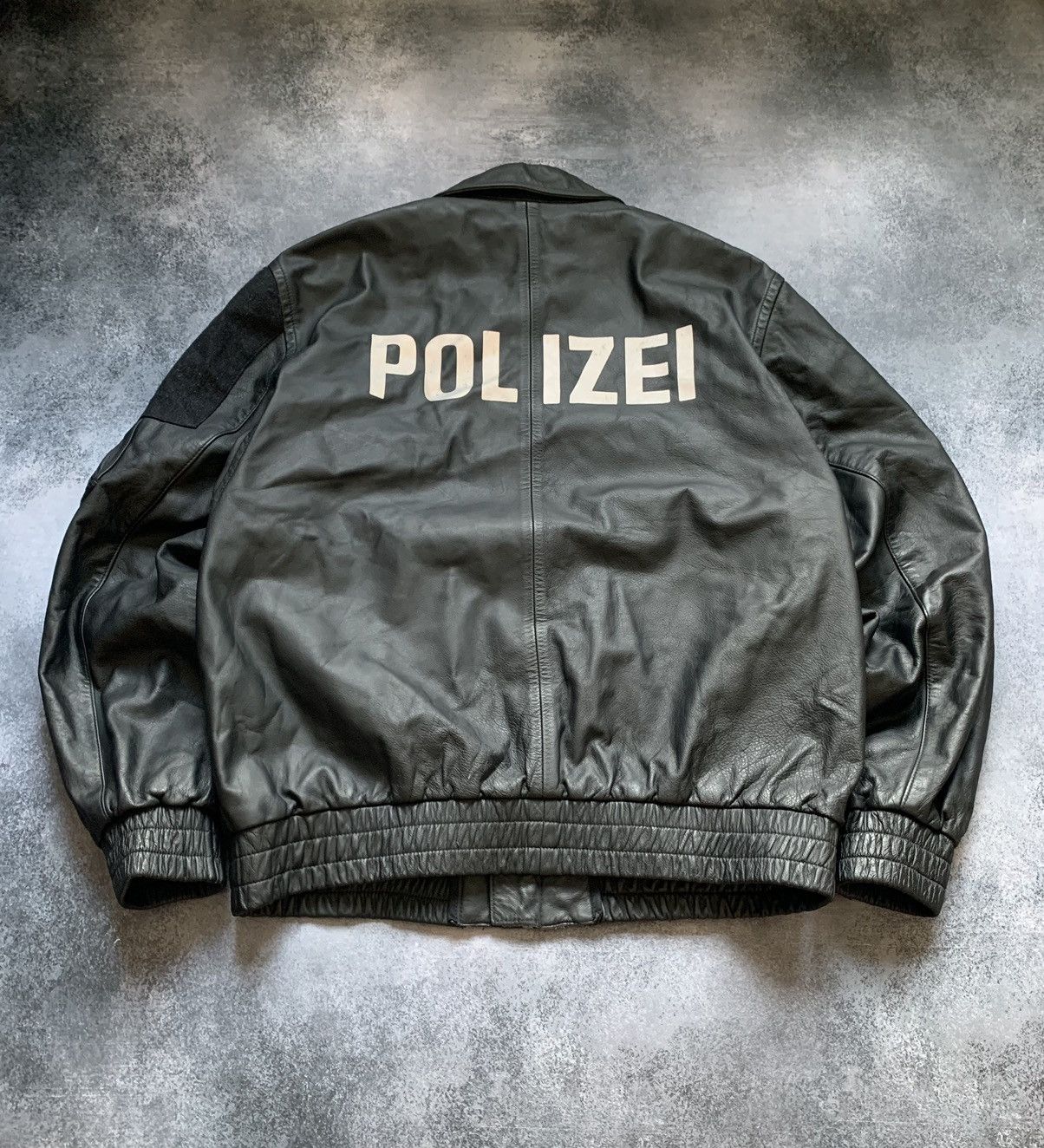 Hysteric Glamour Polizei Vintage OG German Leather Boxy Black Zip Jacket Rare Size US L / EU 52-54 / 3 - 5 Thumbnail