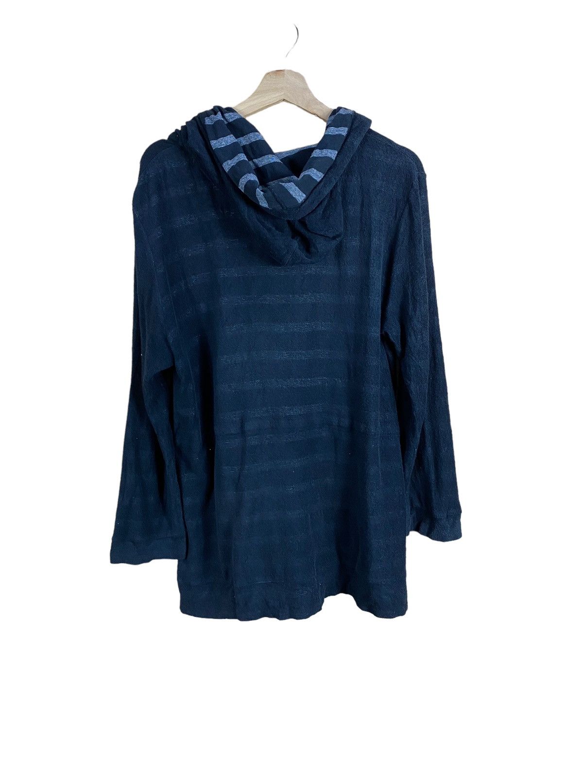 Japanese Brand PPFM STRIPED CARDIGAN HOODIE Size US L / EU 52-54 / 3 - 4 Thumbnail