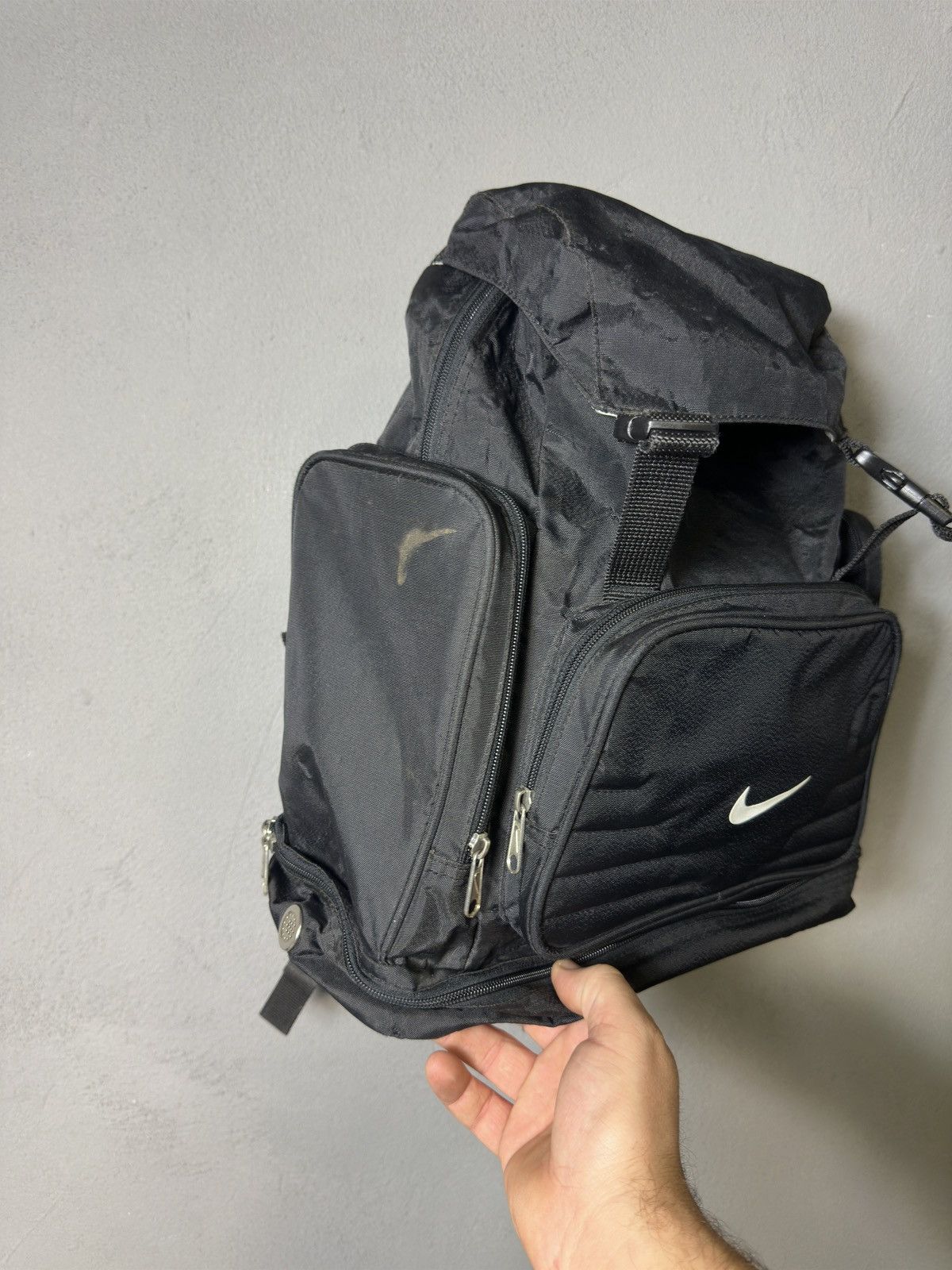 Nike × Vintage Nike Vintage 90s Y2K Black Backpack Size ONE SIZE - 3 Thumbnail