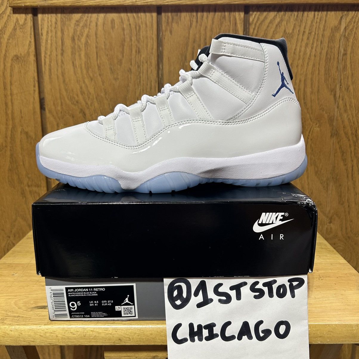 Designer × Jordan Brand × Nike Air Jordan 11 Retro Legend Blue 2024 Mens Size 9.5 NEW Size US 9.5 / EU 42-43 - 3 Thumbnail
