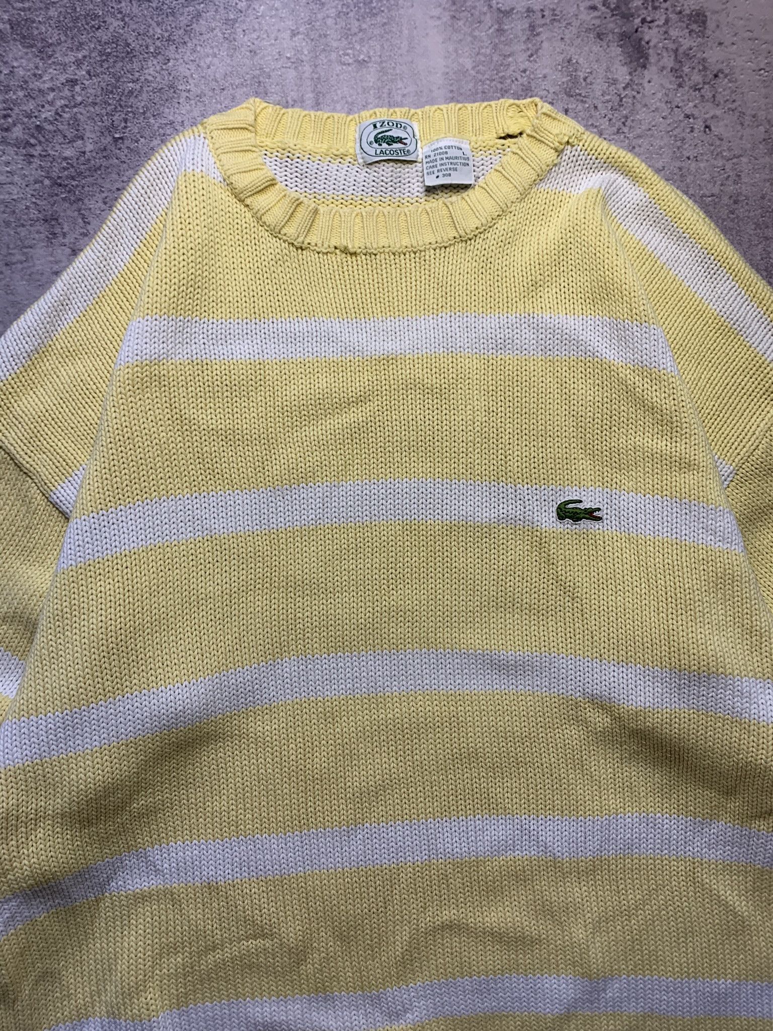 Lacoste Vintage Lacoste Striped Knit Sweater Size US M / EU 48-50 / 2 - 5 Thumbnail