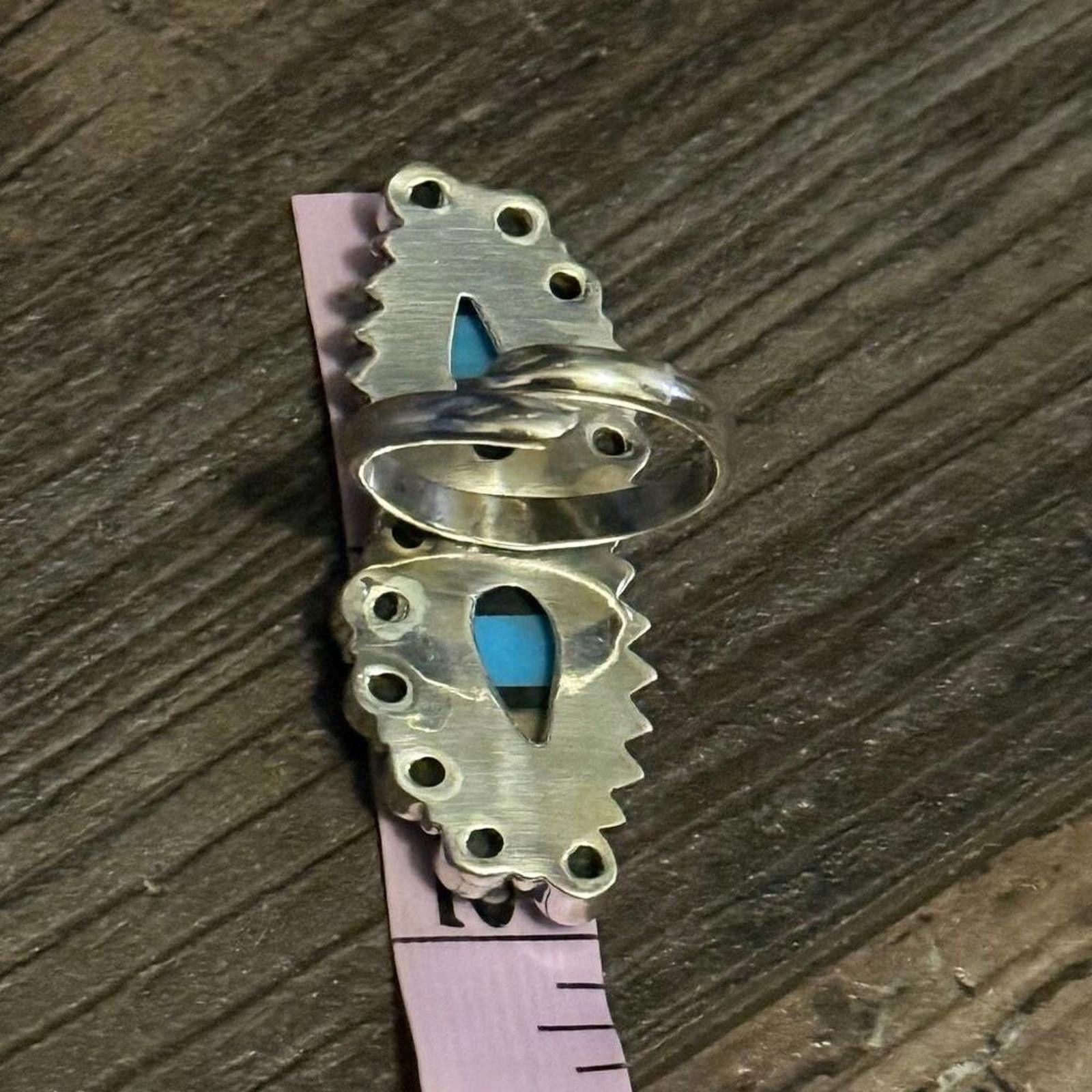 NBDN Nobrandedon Southwestern Aurora Opal & Onyx Sterling Silver Adj Ring Size ONE SIZE - 5 Thumbnail